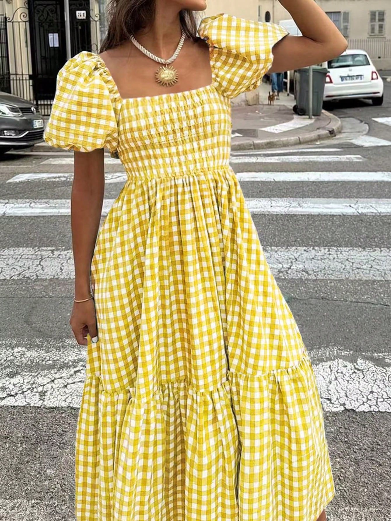 2026 Autumn Women's Plaid Elegant Bohemian Casual Elegant Outing Date
