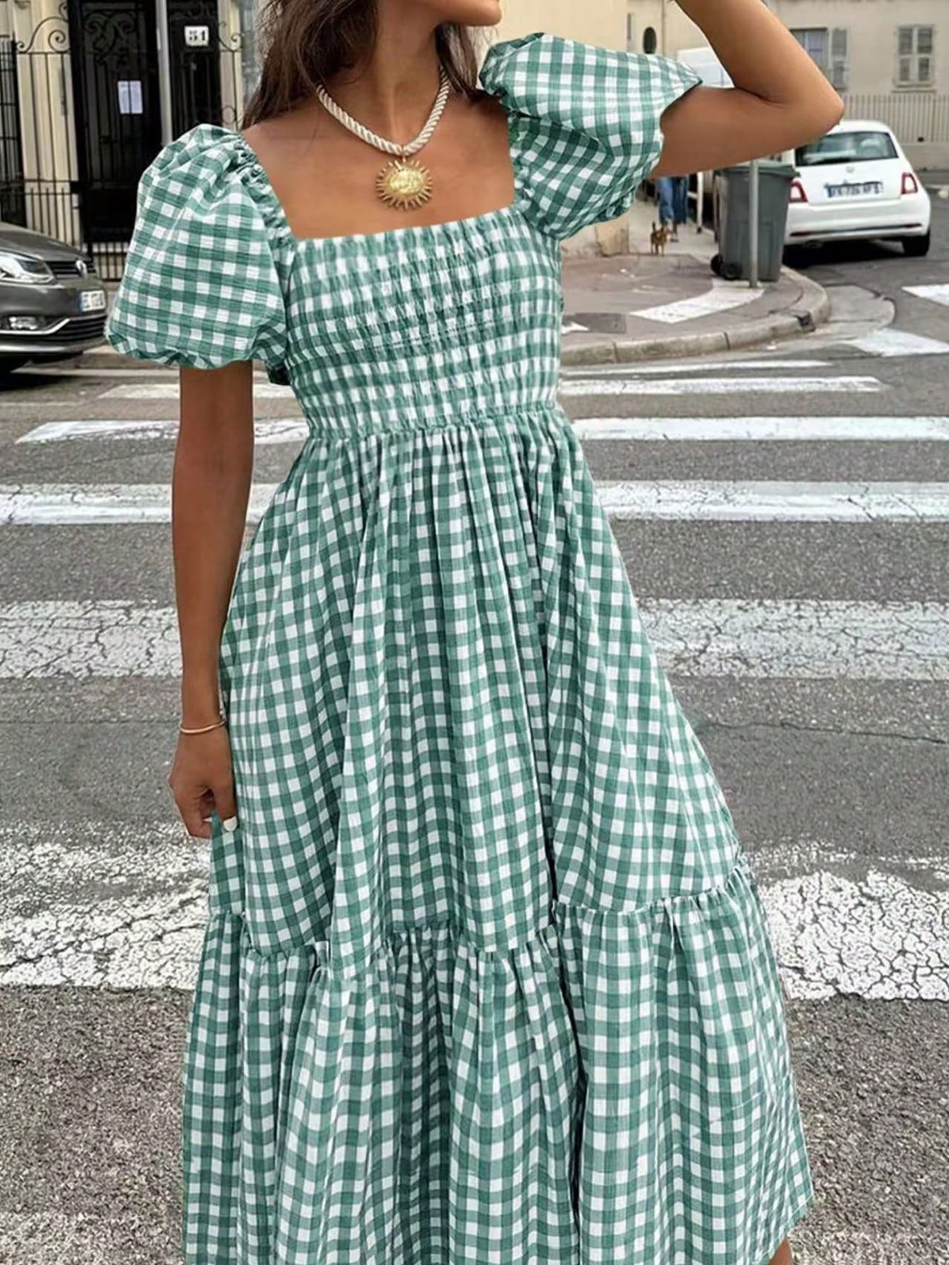 2026 Autumn Women's Plaid Elegant Bohemian Casual Elegant Outing Date