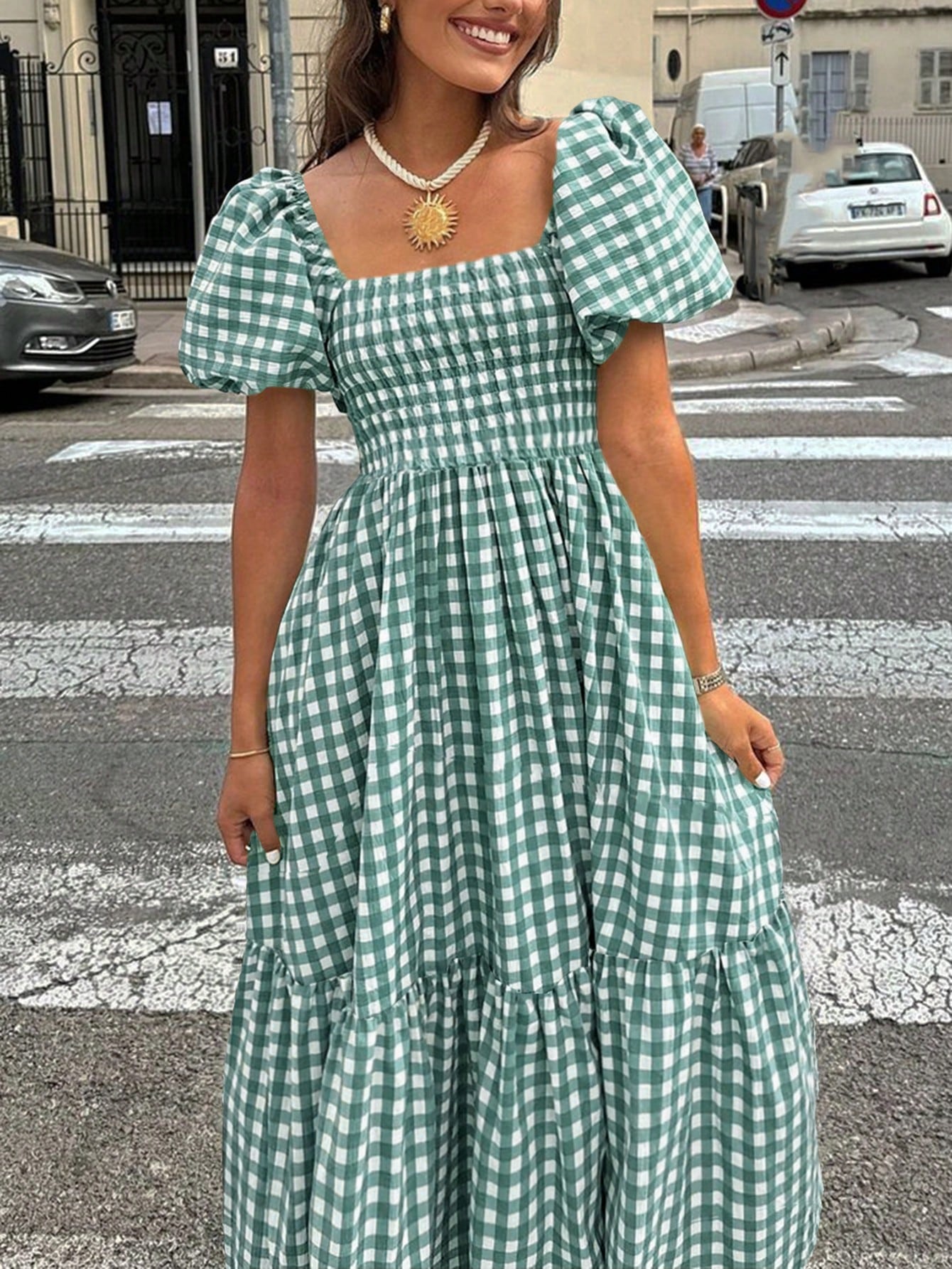 2026 Autumn Women's Plaid Elegant Bohemian Casual Elegant Outing Date