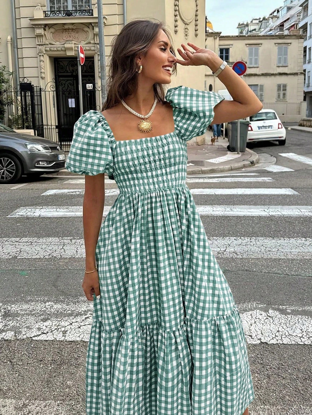 2026 Autumn Women's Plaid Elegant Bohemian Casual Elegant Outing Date