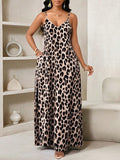 Lady Rainbow Leopard Women's Maxi Dress Summer Casual Sexy Vacation