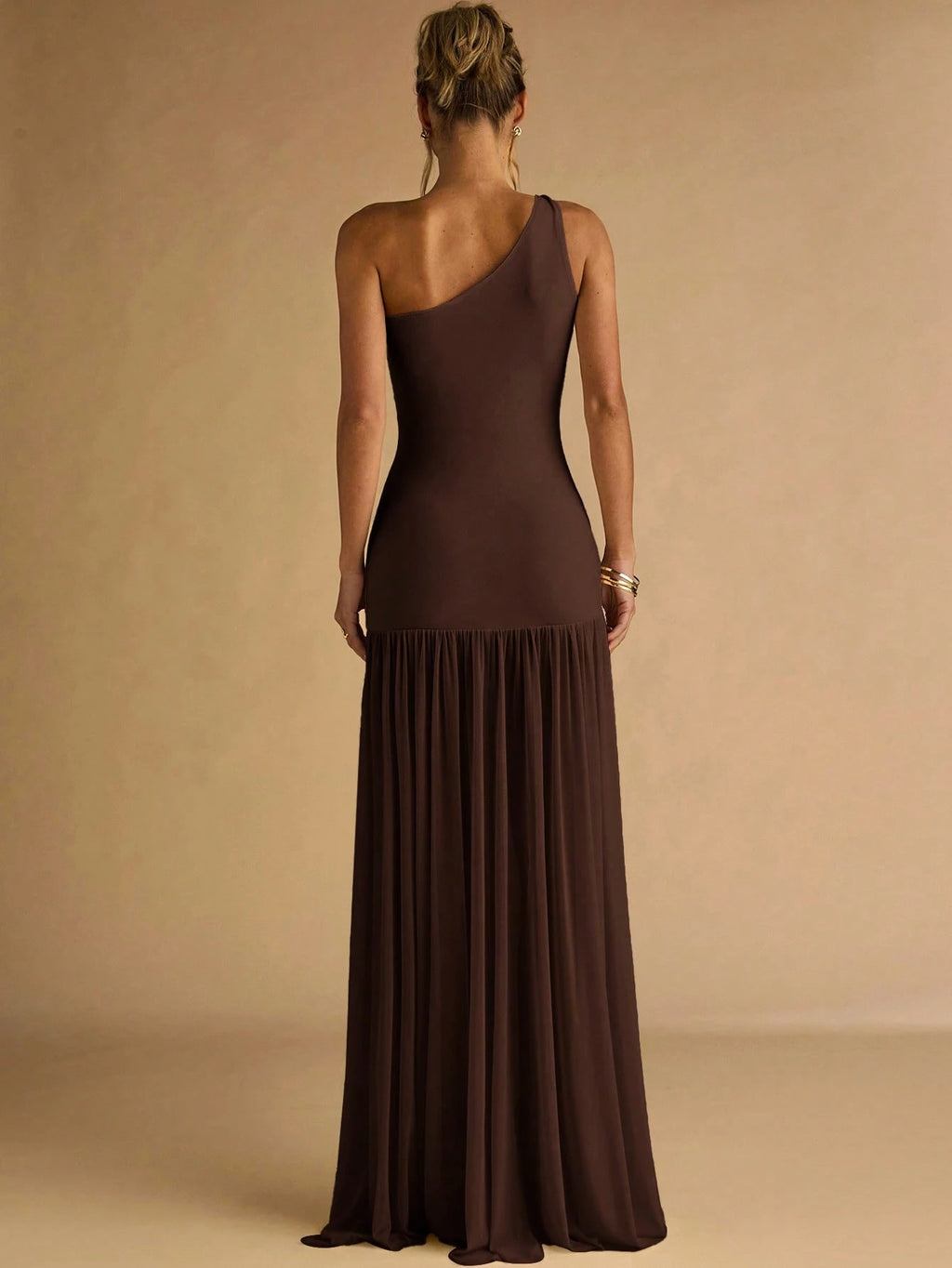 BAE Women's Brown And Gold Summer Elegant Dining Bodycon