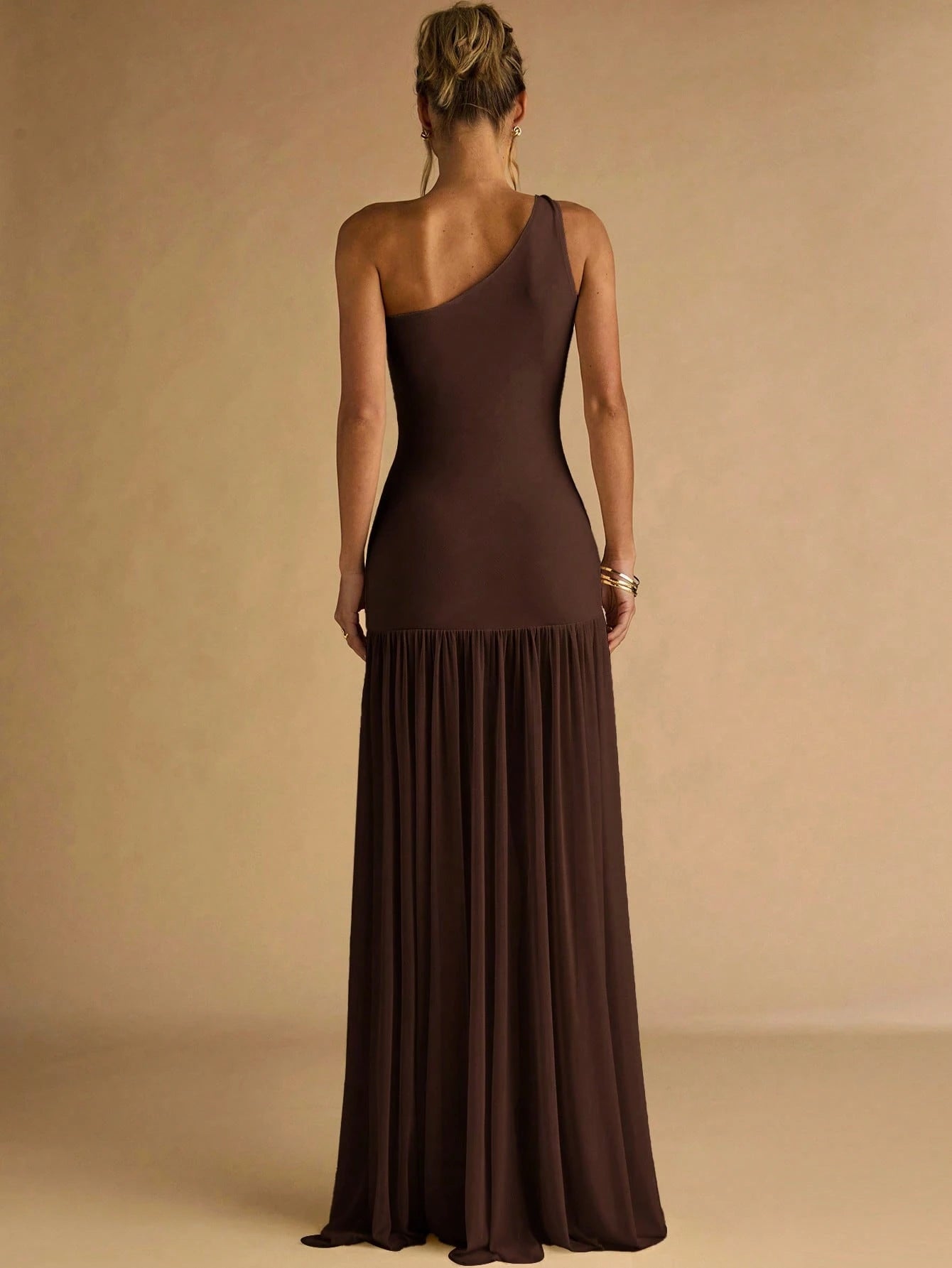 BAE Women's Brown And Gold Summer Elegant Dining Bodycon