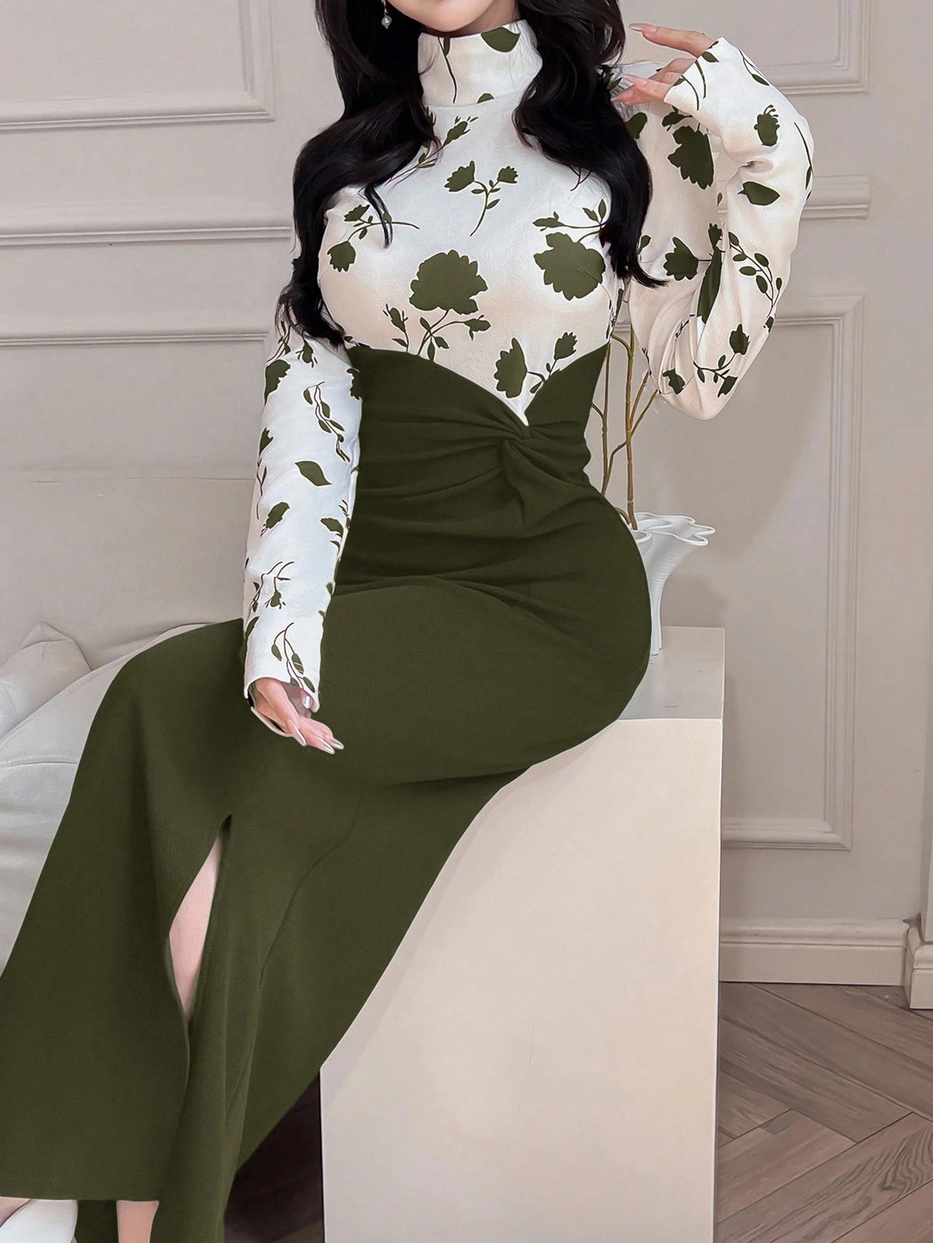 Feyla Elegant Slim-Fit Women Long Dress, Minimalist & Fashionable For