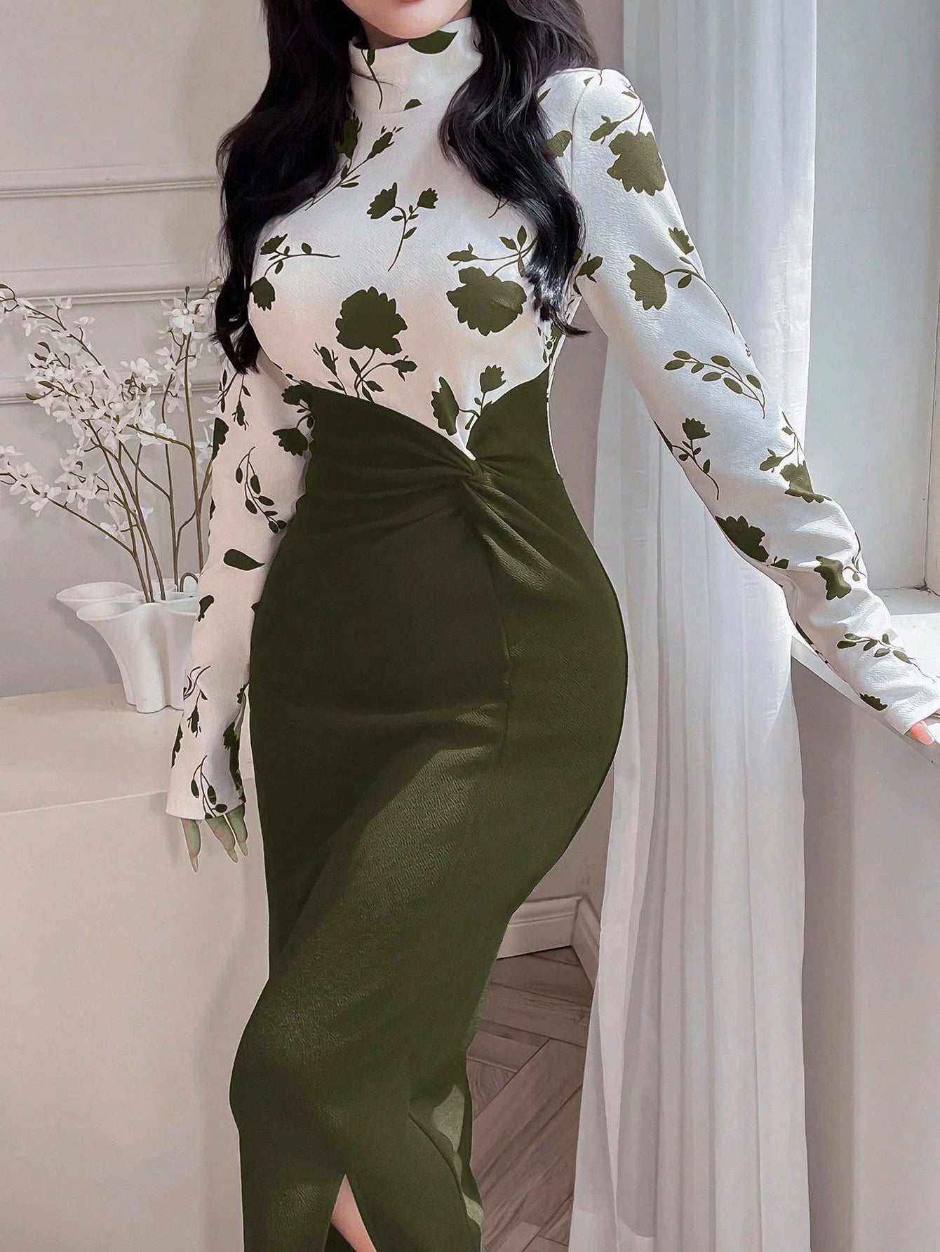 Feyla Elegant Slim-Fit Women Long Dress, Minimalist & Fashionable For