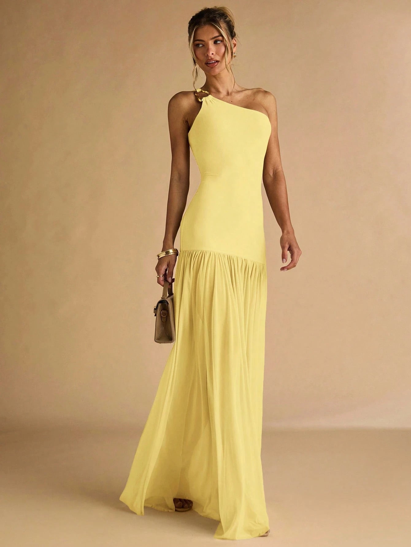 BAE Women's Brown And Gold Summer Elegant Dining Bodycon