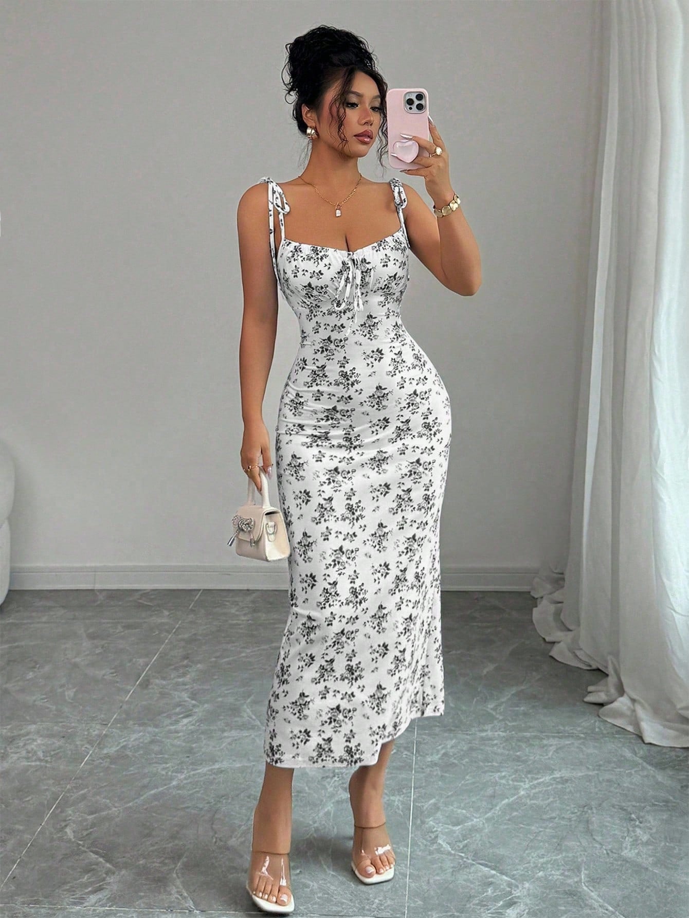 Rafferiza Women Ditsy Floral Strappy Elegant Dress - image 3