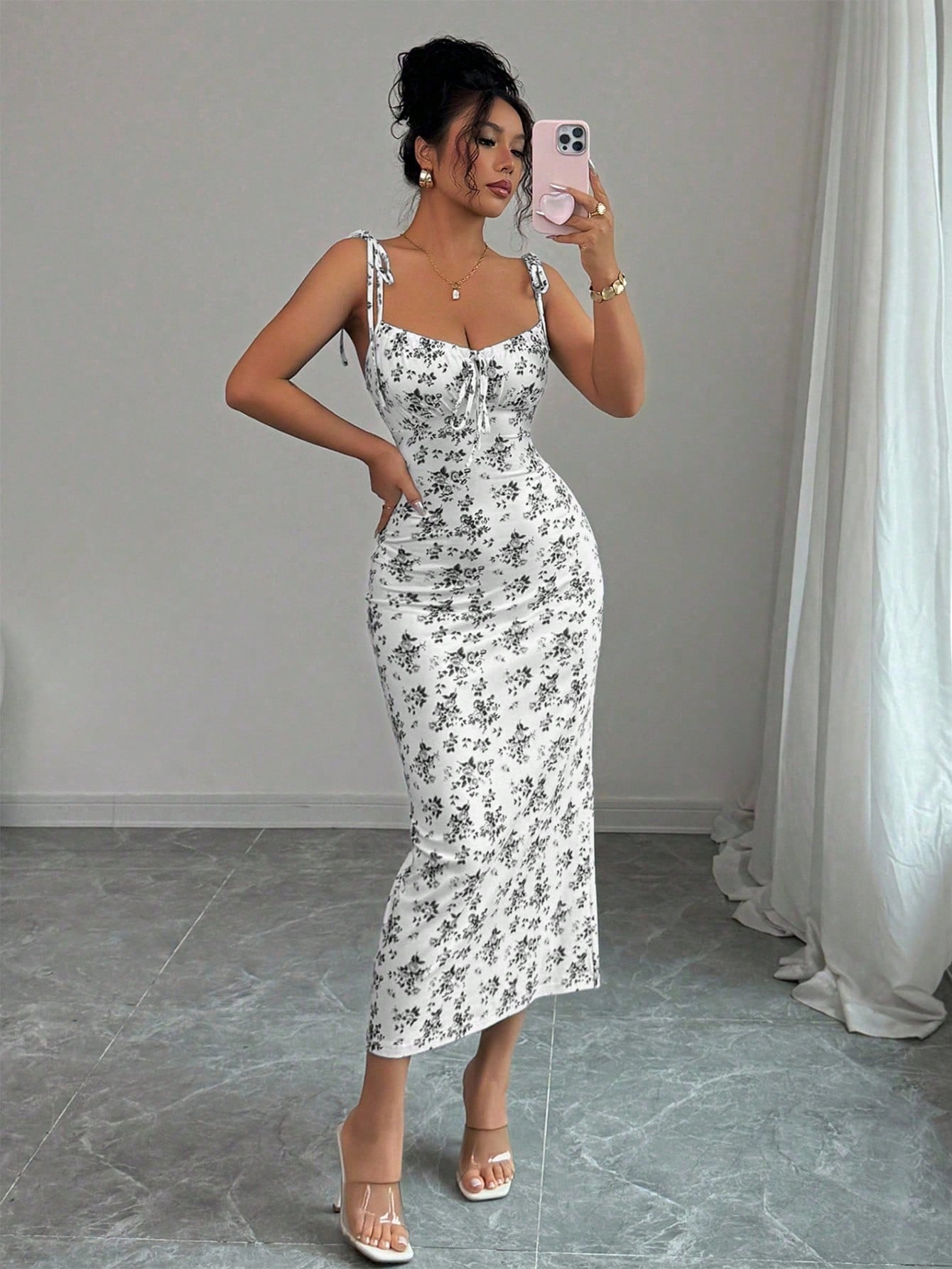 Rafferiza Women Ditsy Floral Strappy Elegant Dress - image 6