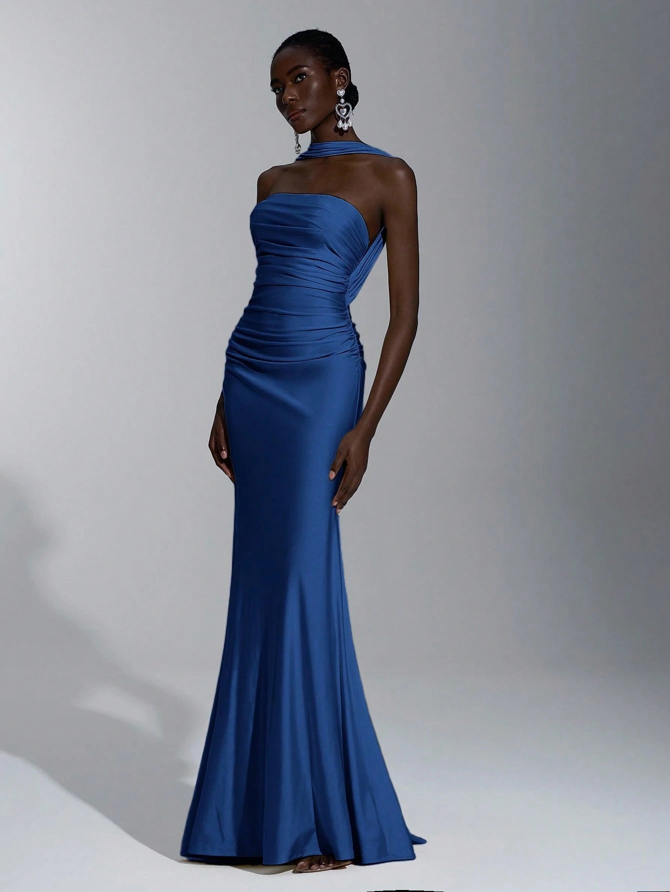 Belle Elegant Light Blue Summer Evening Formal Wedding Bridesmaid