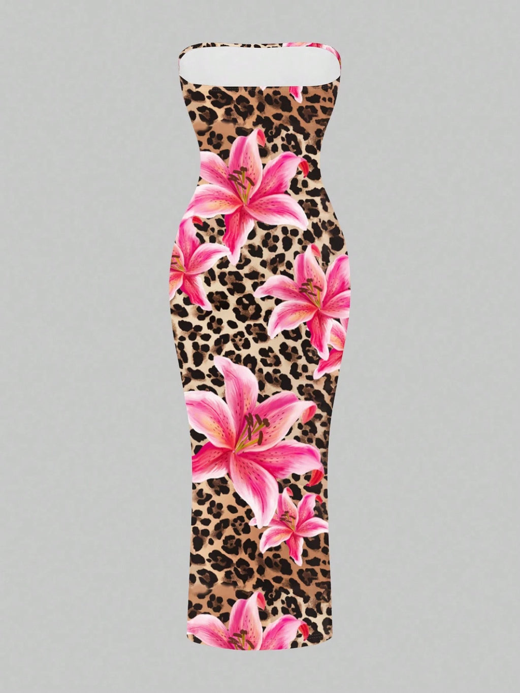 SXY Women's Ombre Floral & Leopard Print Dress, For Dates, Parties,