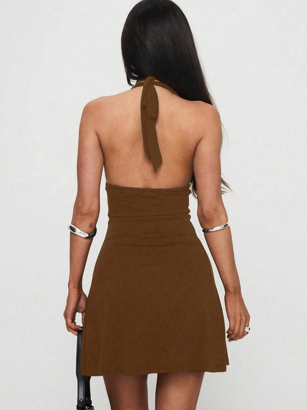 Elegant Fashionable Deep V-Neck Sleeveless Mini Dress, New Summer Collection Black, Date Night - image 16