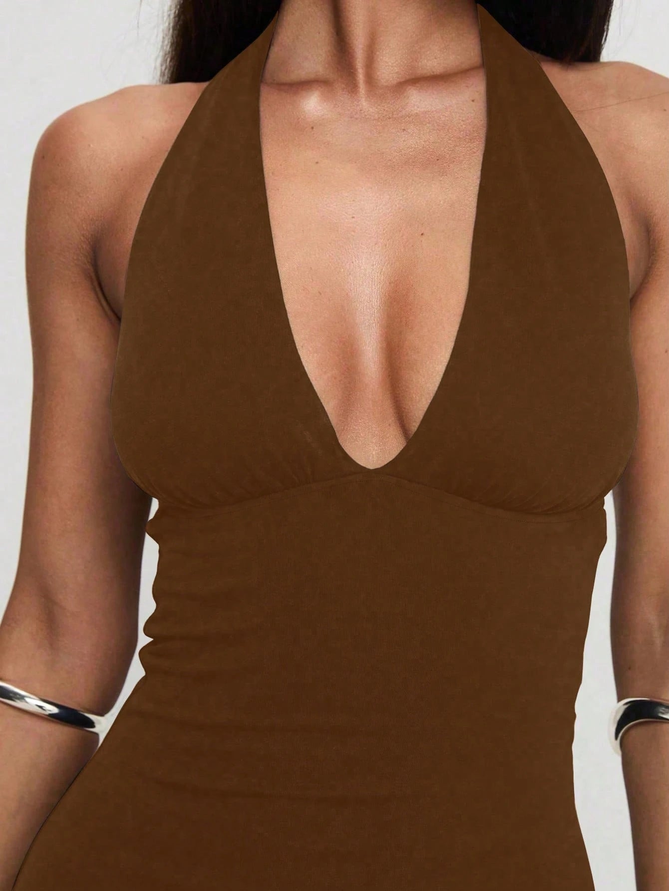 Elegant Fashionable Deep V-Neck Sleeveless Mini Dress, New Summer Collection Black, Date Night - image 17