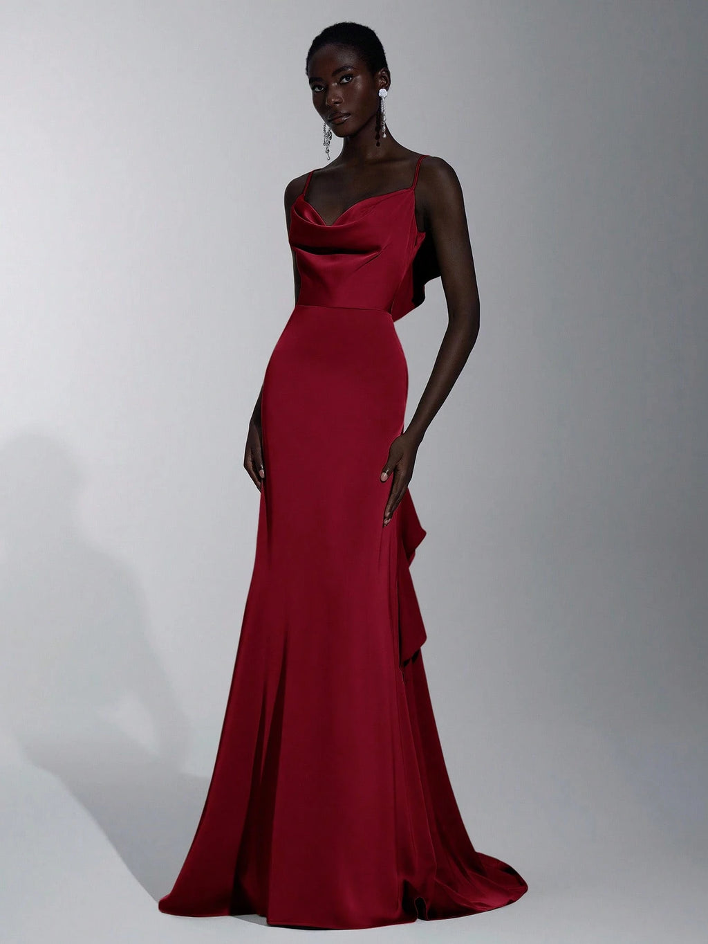 Elitara Elegant Red Summer Knitted Halter Top,Open Back Ruffled Hem A-Line Evening Party Wedding Guest - image 18