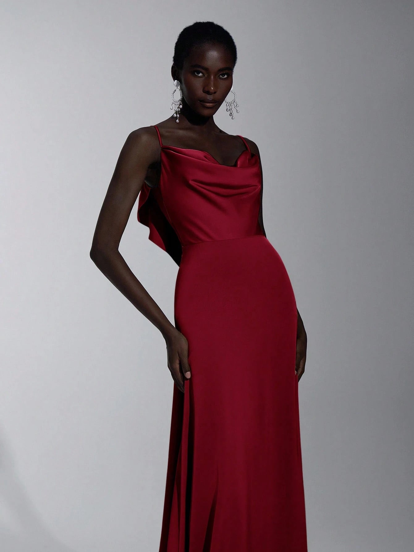 Elitara Elegant Red Summer Knitted Halter Top,Open Back Ruffled Hem A-Line Evening Party Wedding Guest - image 19