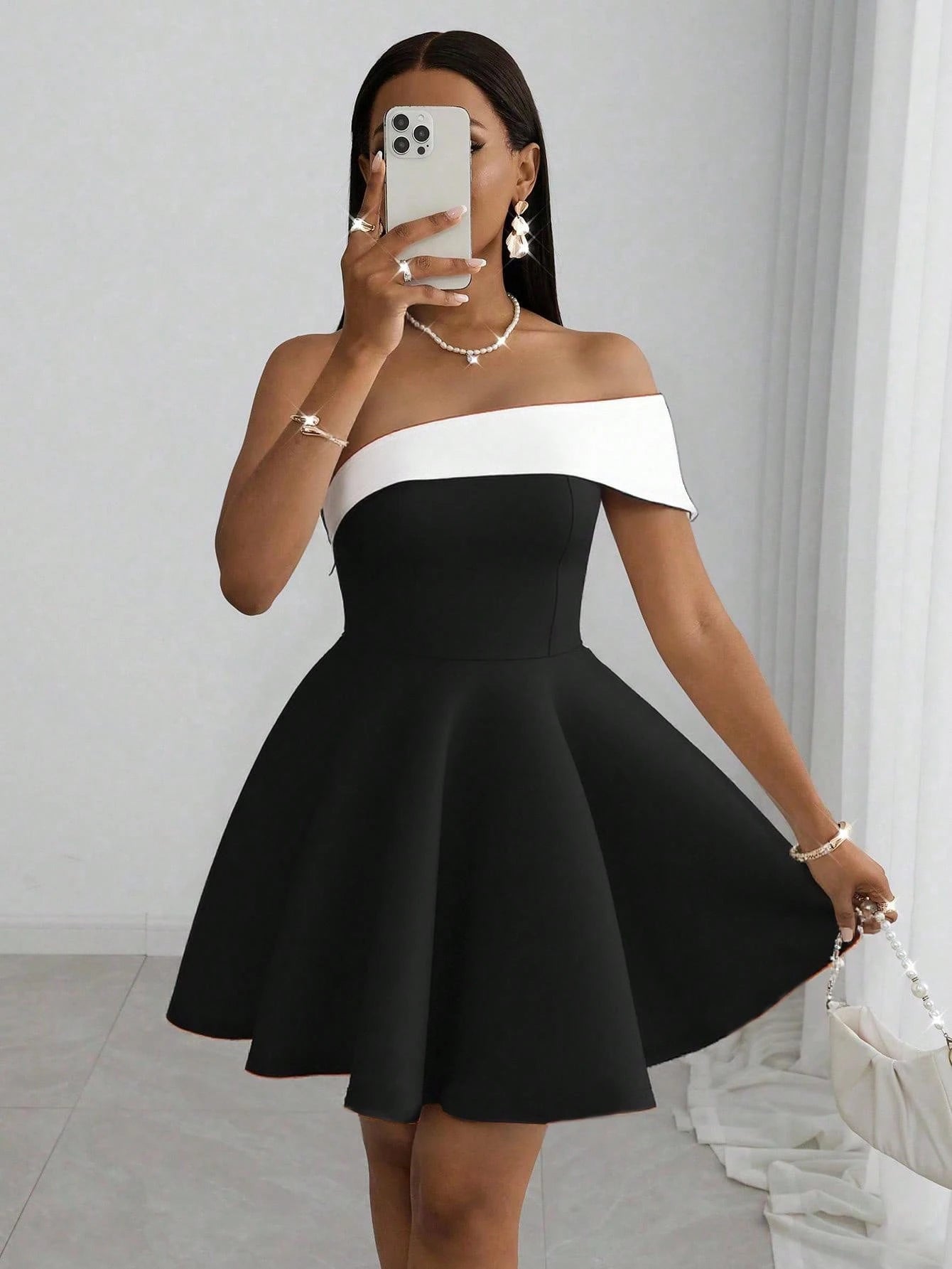 Slaydiva New Spring/Summer 2025 White Off-Shoulder Mini Dress - Elegant Romantic Wedding Fitted Suitable For - image 11