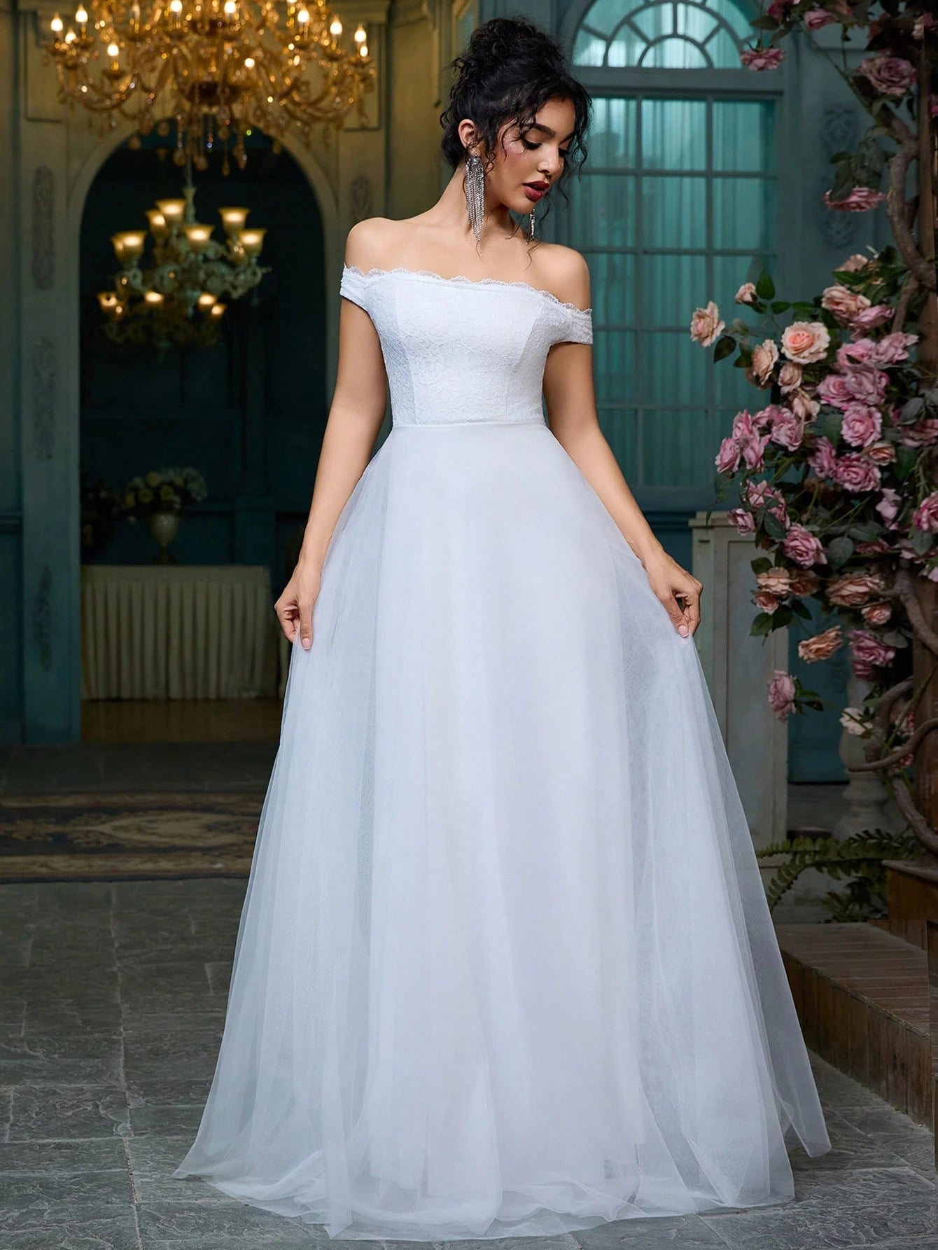 Women Fashion Elegant Vintage Off Shoulder Formal Evening Dress For Homecoming Party Gowns Wedding Prom - image 6