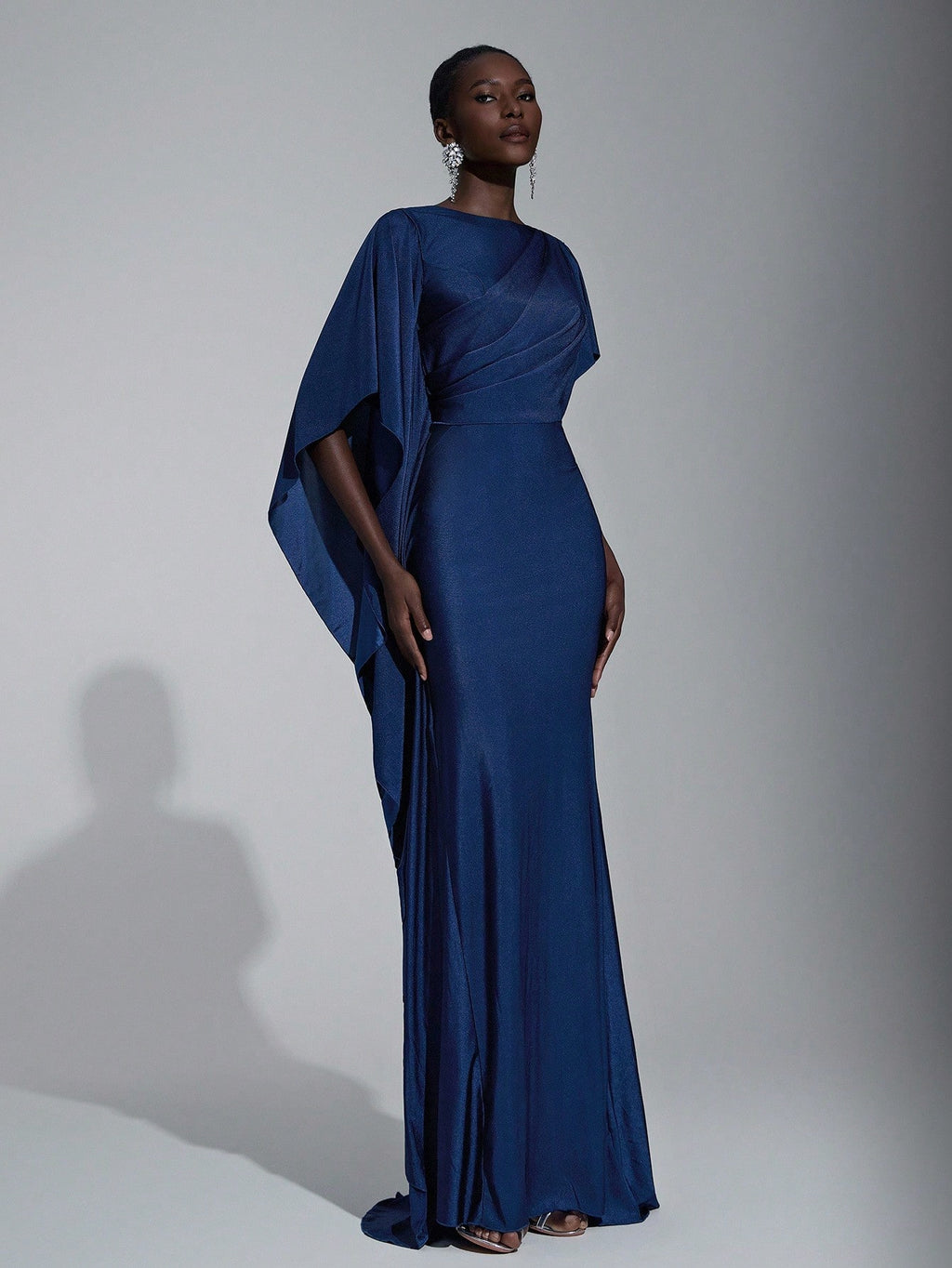Elitara Elegant,Summer Olive Green Knitted Fishtail Skirt With Large Ruffled Sleeves,Short Train,Evening - image 20