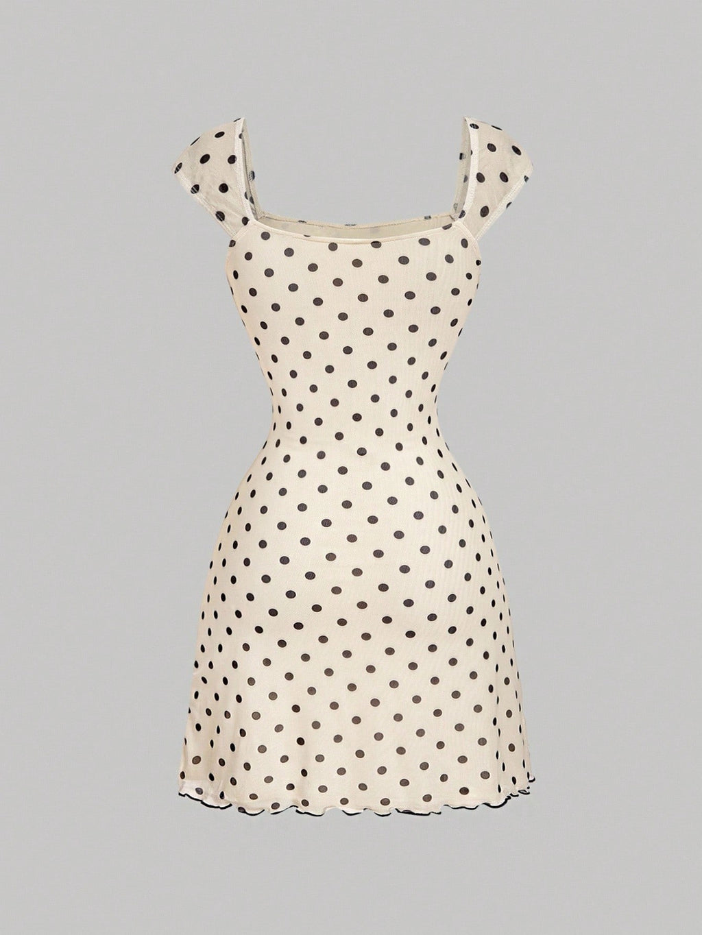 MOD Bowknot Pleated Mesh Abstract Floral Dress, Back To School, Elegant French, Vacation, Going Out Date - image 9