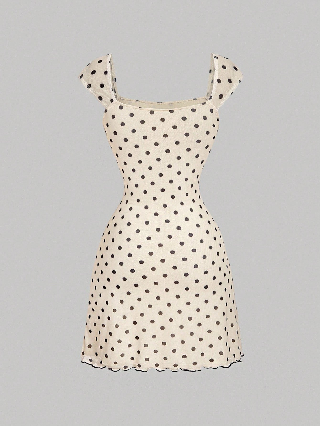 MOD Bowknot Pleated Mesh Abstract Floral Dress, Back To School, Elegant French, Vacation, Going Out Date - image 9