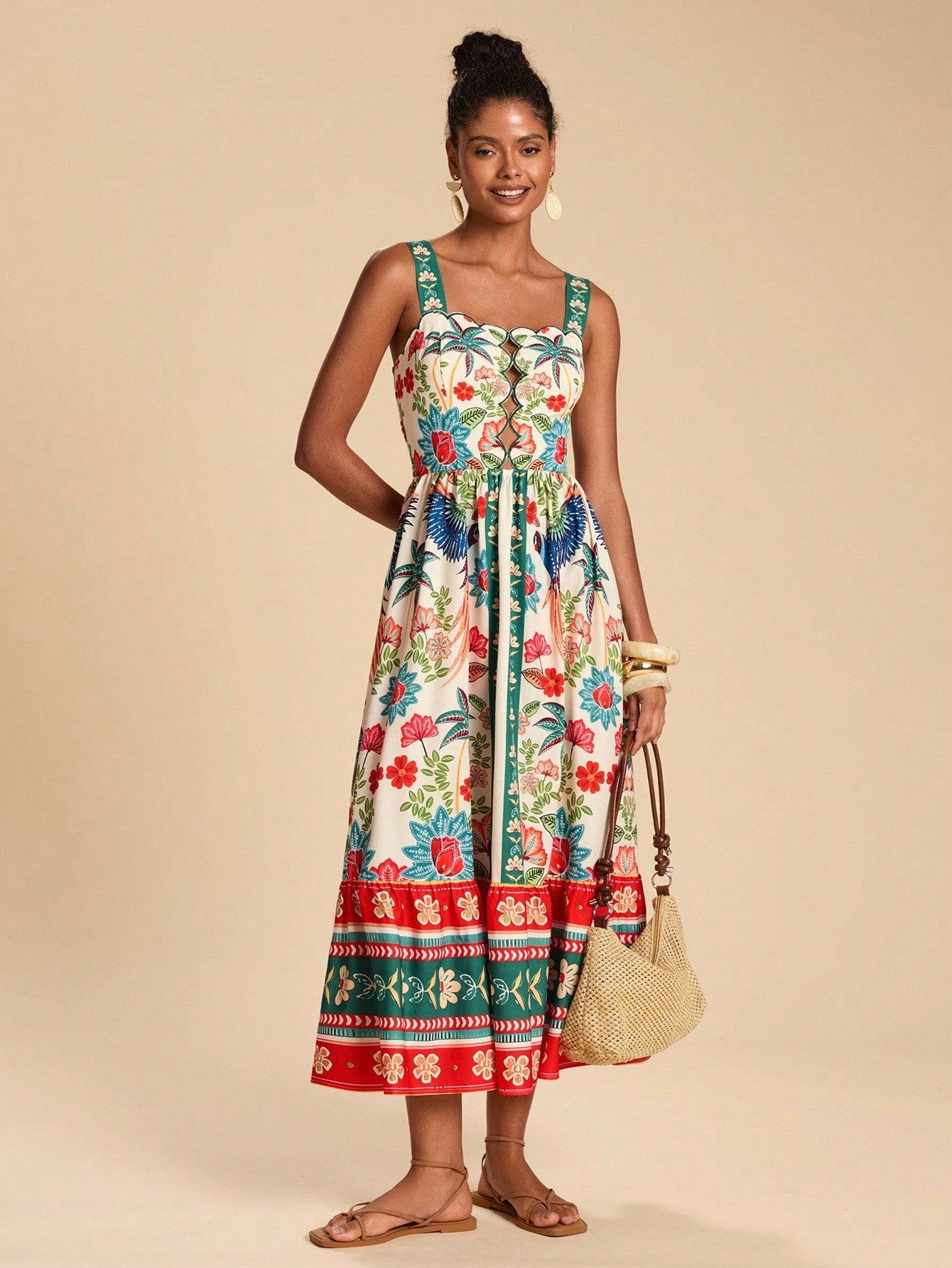 Travachic White And Blue Floral,Summer,Boho,Holiday,Tea Party,Holiday