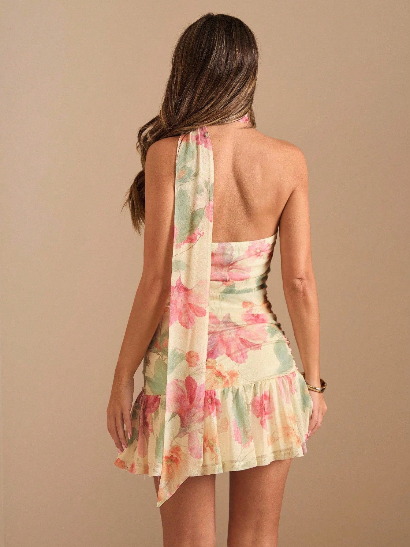 BAE Women's White Floral Summer Girly Date Elegant Mini Dress,Bodycon
