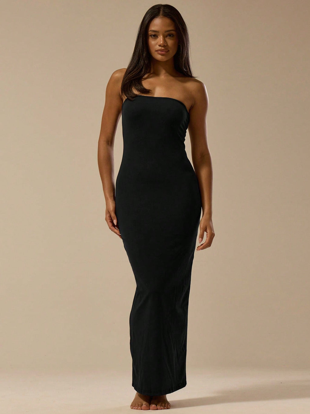 MUSERA ESSENTIALS Soft Touch Bandeau Fitted Dress Basic Spring Summer