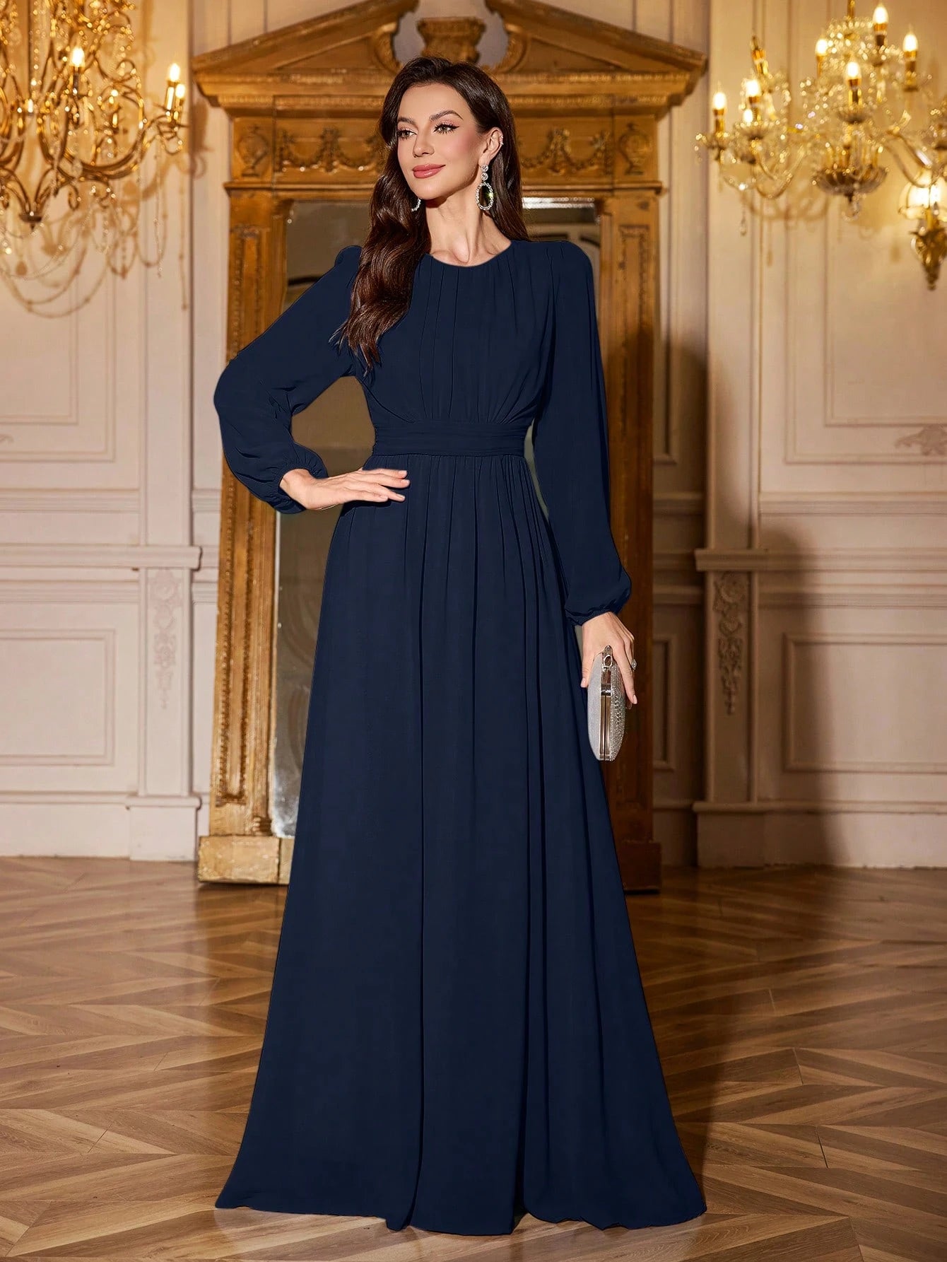 Volly Toych Elegant And Graceful Chiffon Bridesmaid Dress, Unlined