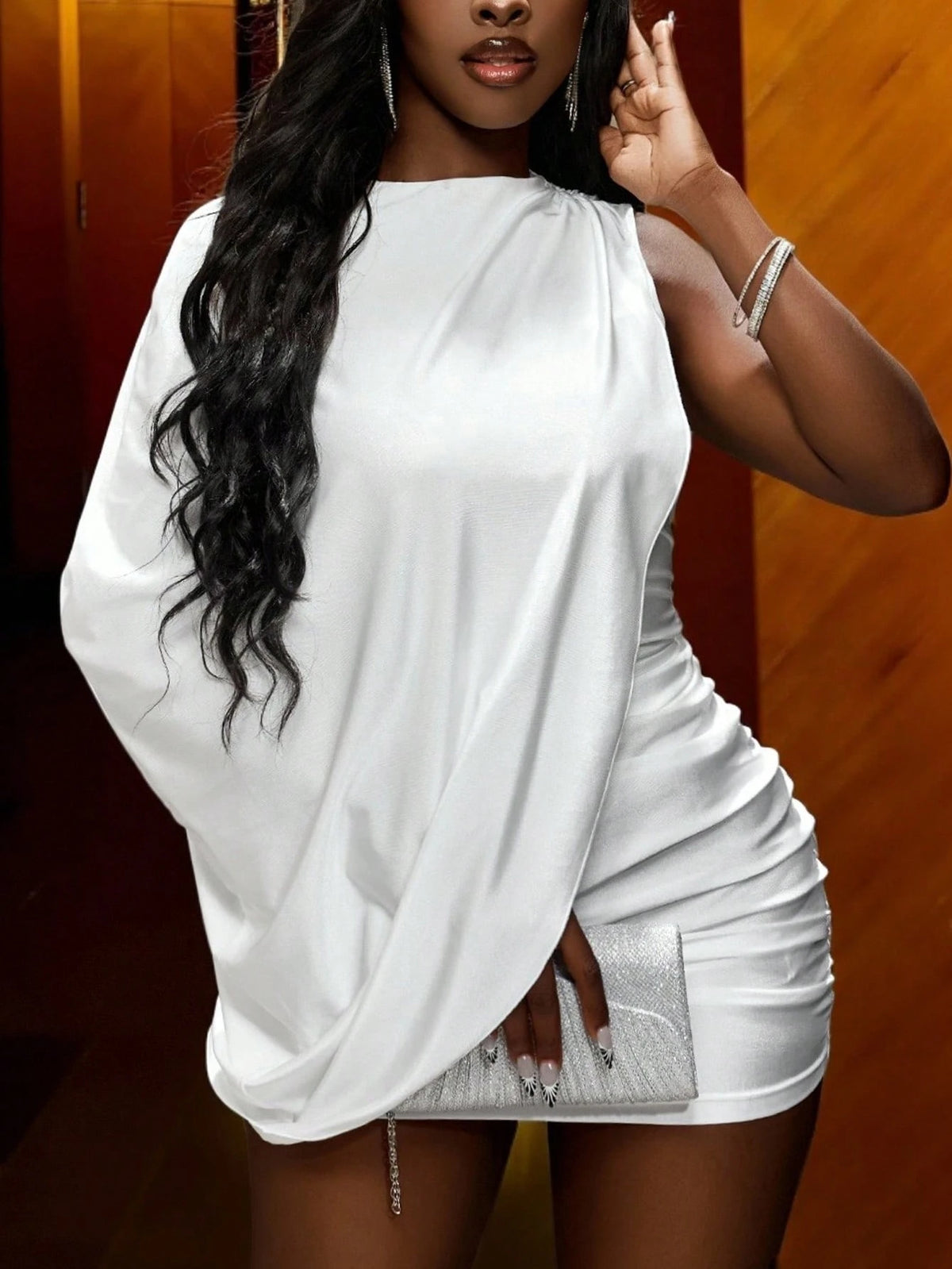 Slaydiva Fashion Lady Celebrity Elegant Party Birthday Bar Nightclub Dating Sisters Gathering One Shoulder - image 7