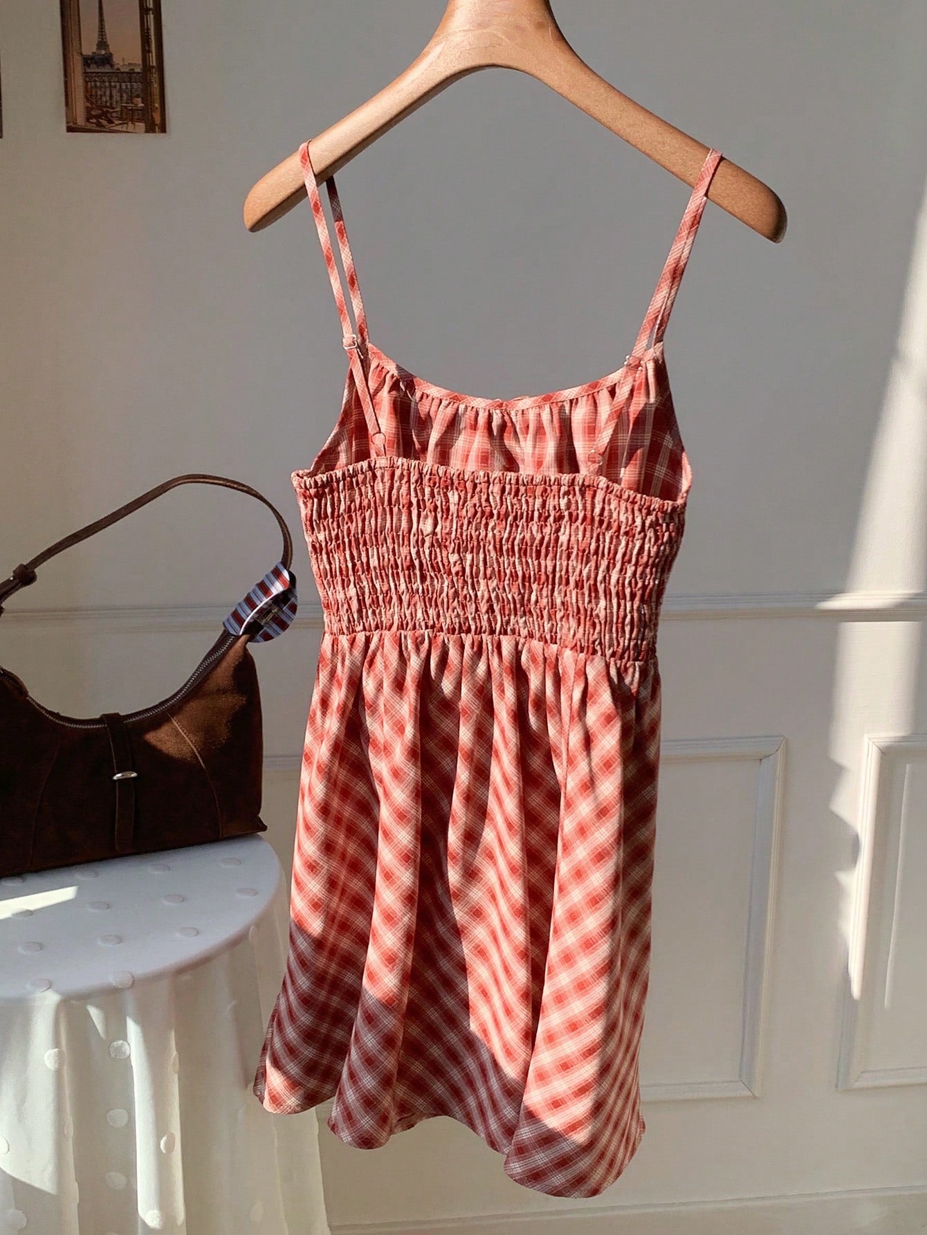 EZwear Pale Yellow Woven Slip Dress For Women, Romantic,Casual