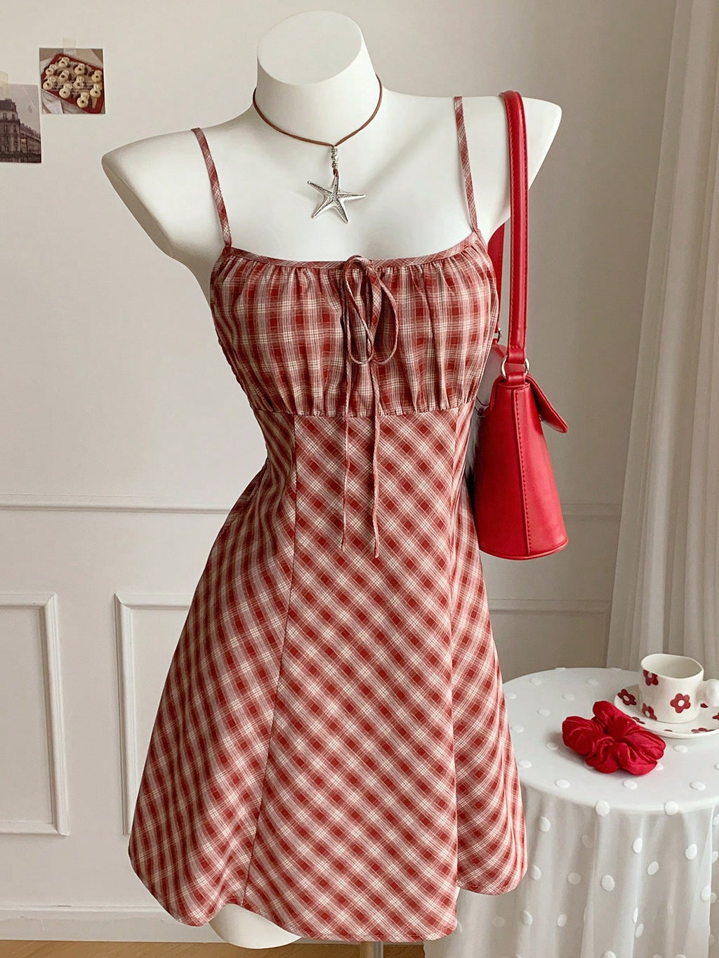 EZwear Pale Yellow Woven Slip Dress For Women, Romantic,Casual