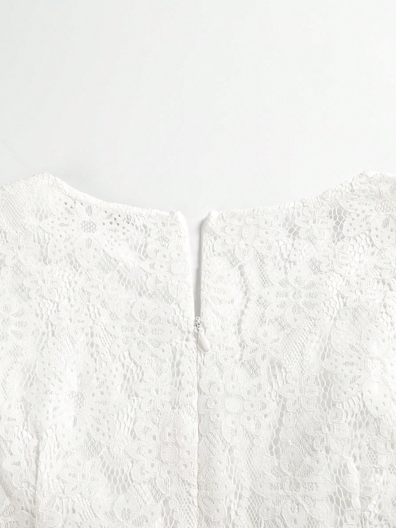 Floral Lace Dress, Chiffon Long Sleeve V-Neck Design, Suitable For Weddings Or Formal Occasions | Delicate - image 9