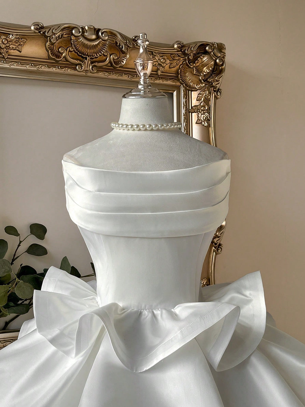 Lovelzi Champagne Summer Elegant Formal Party Satin Off Shoulder Ruffle Hem Dress, Fashionable Wedding - image 9