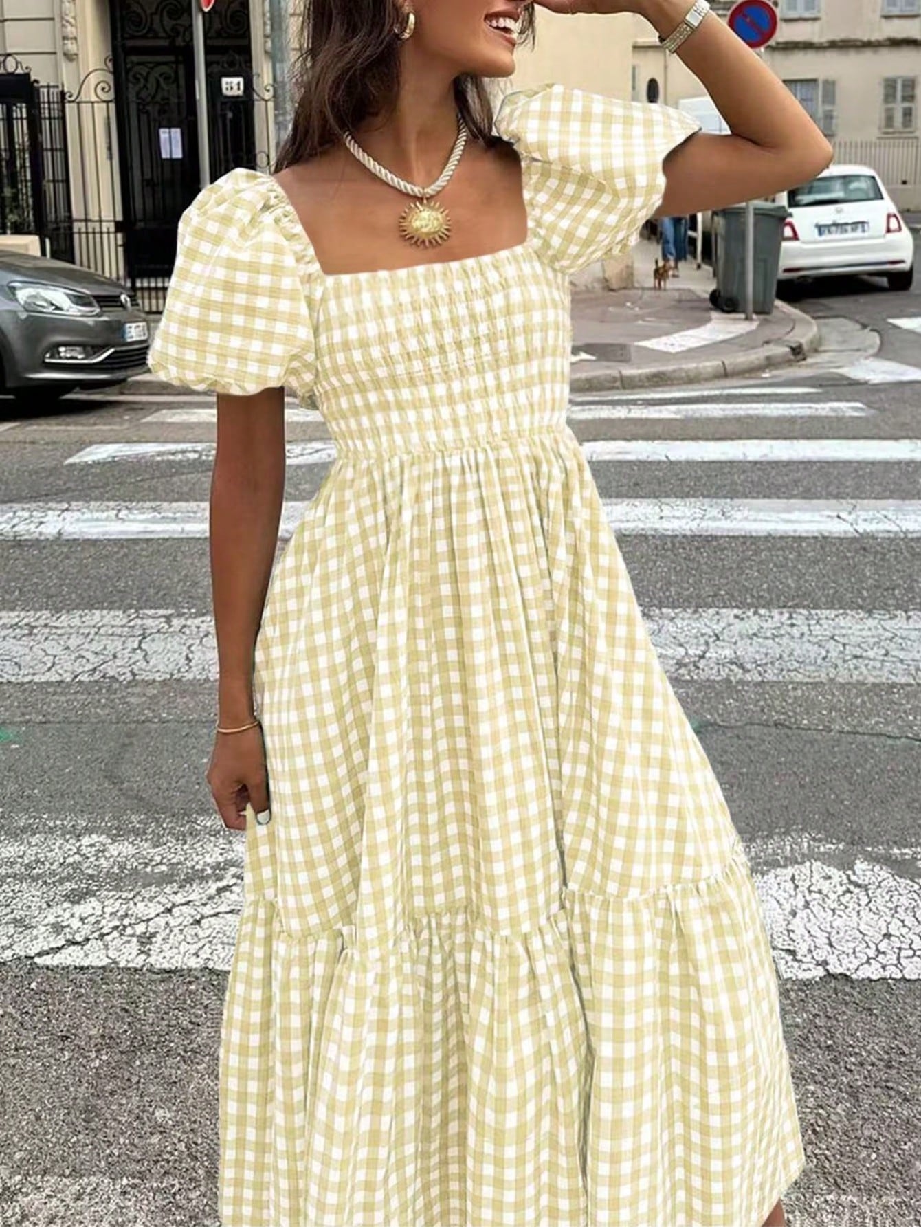 2026 Autumn Women's Plaid Elegant Bohemian Casual Elegant Outing Date