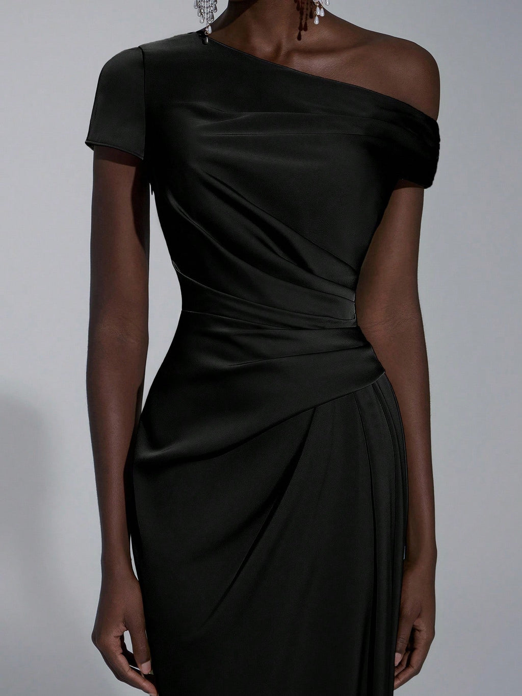 Elitara Elegant Luxurious Satin Ruched Off Shoulder Mermaid Dress, Suitable For Weddings, Parties, Vacations, - image 12