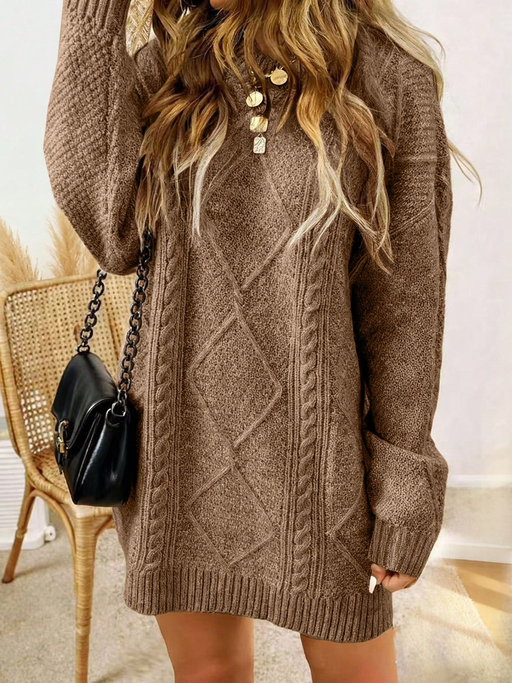 Freeform Spring Women's Long Sweater, White, Black, Pink, Brown,