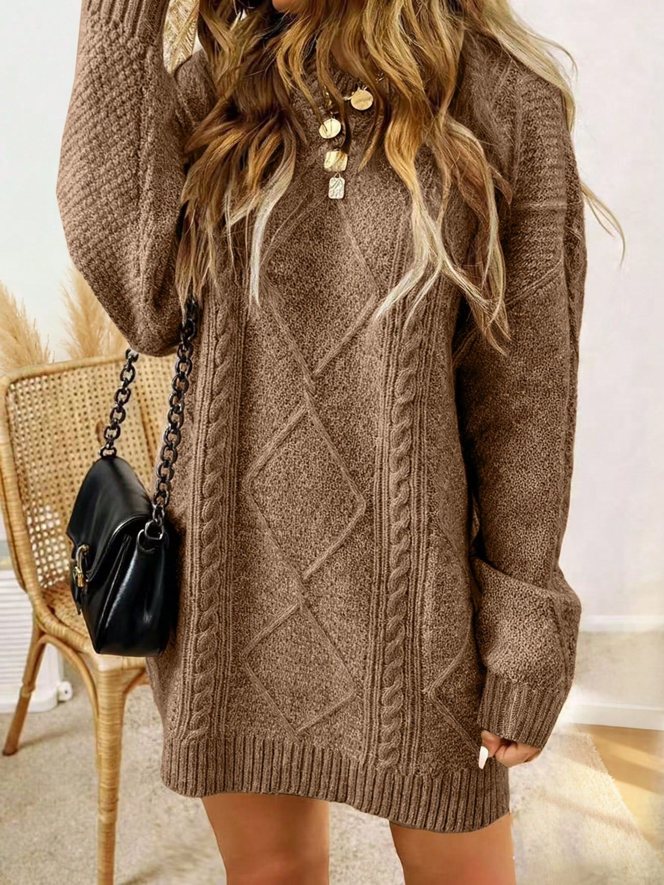 Freeform Spring Women's Long Sweater, White, Black, Pink, Brown,