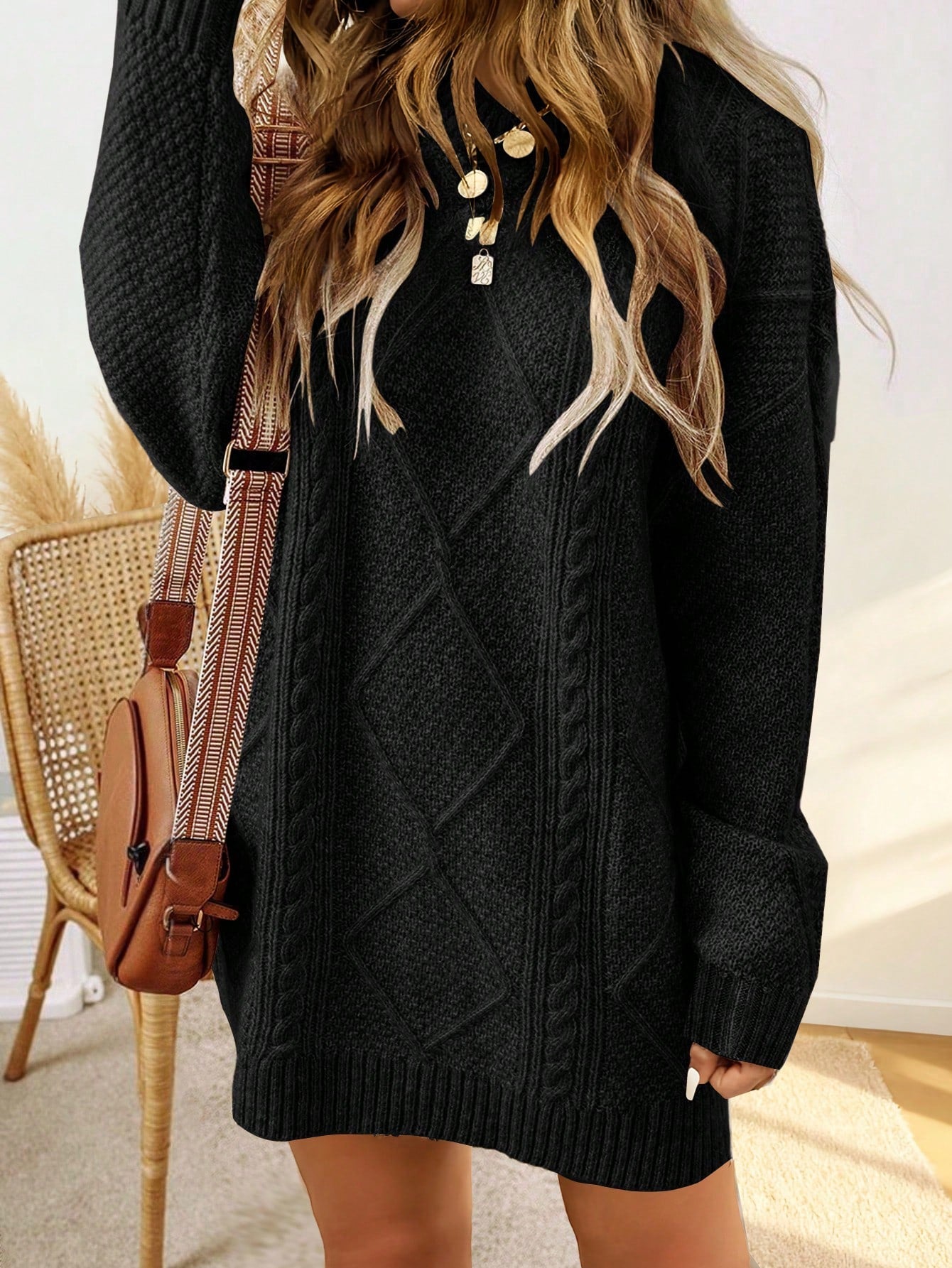 Freeform Spring Women's Long Sweater, White, Black, Pink, Brown,