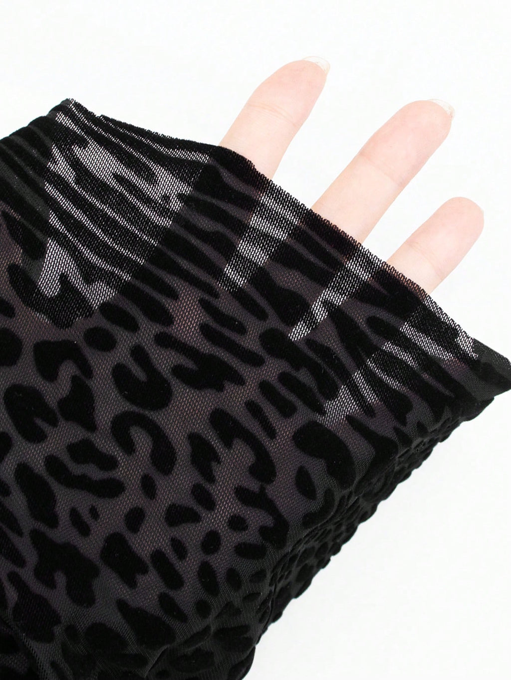 Sexy Fashionable Leopard Print Elegant Long Sleeve Dress Casual Black