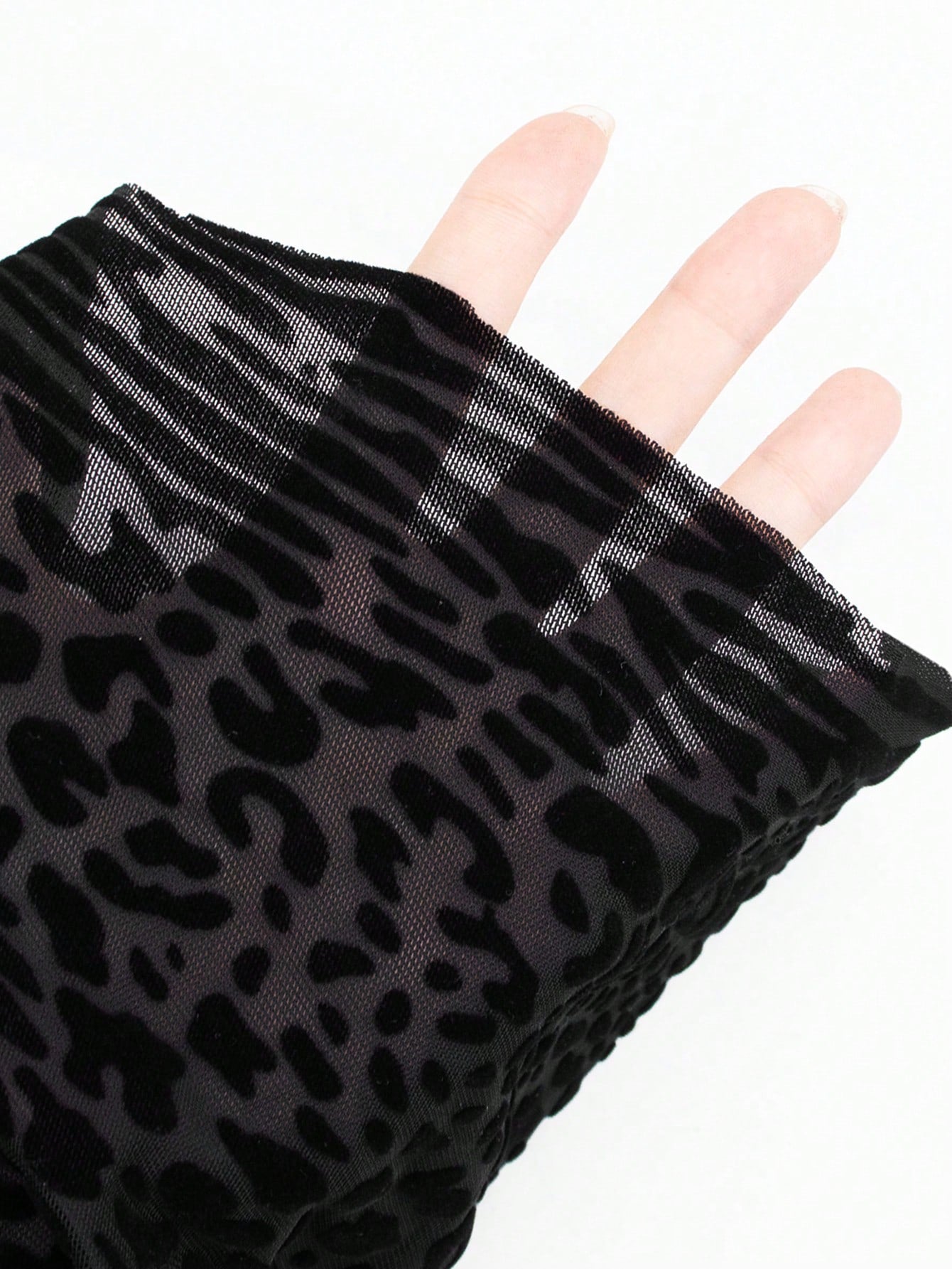 Sexy Fashionable Leopard Print Elegant Long Sleeve Dress Casual Black