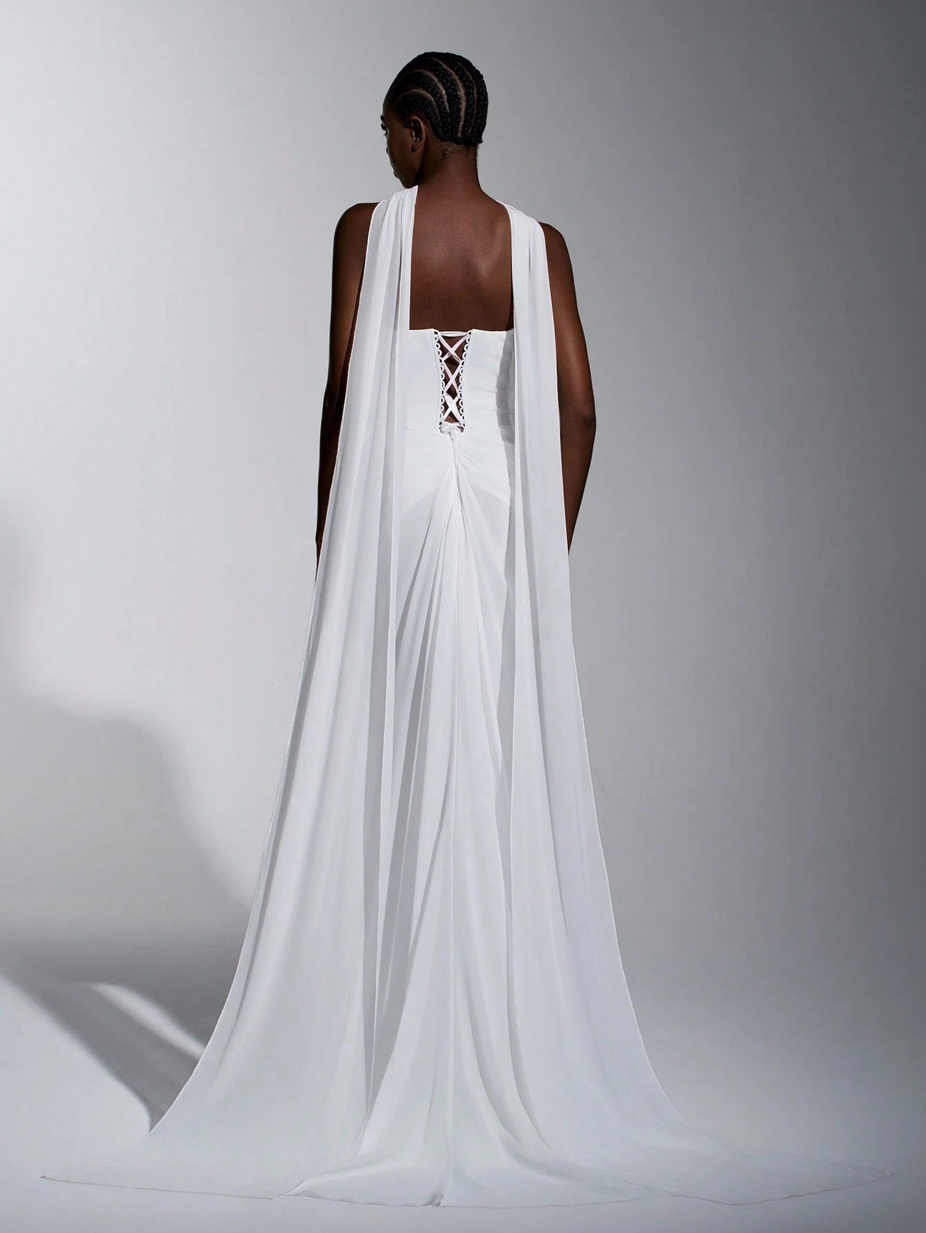 Elitara Elegant White Summer Formal Wedding Party Dress,Glamorous Strapless Stretch Knit Chiffon Mermaid - image 3