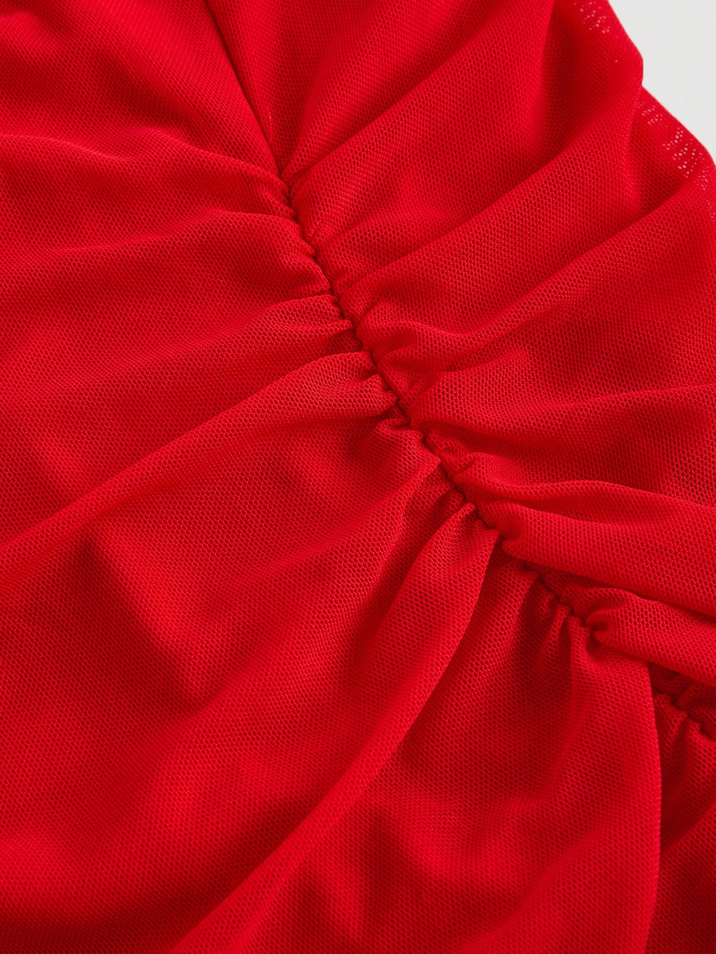 MOD Elegant Sexy Red Summer Party Night Out Date Night Dress For Women,Cowl Neck Ruched Bodycon - image 8