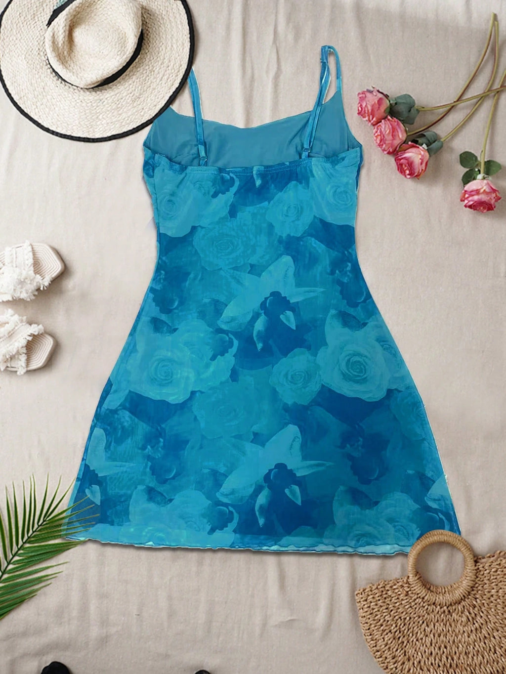 There Are Beachwear, And Buscar. Floral Fitted Dress, Camisole Slip