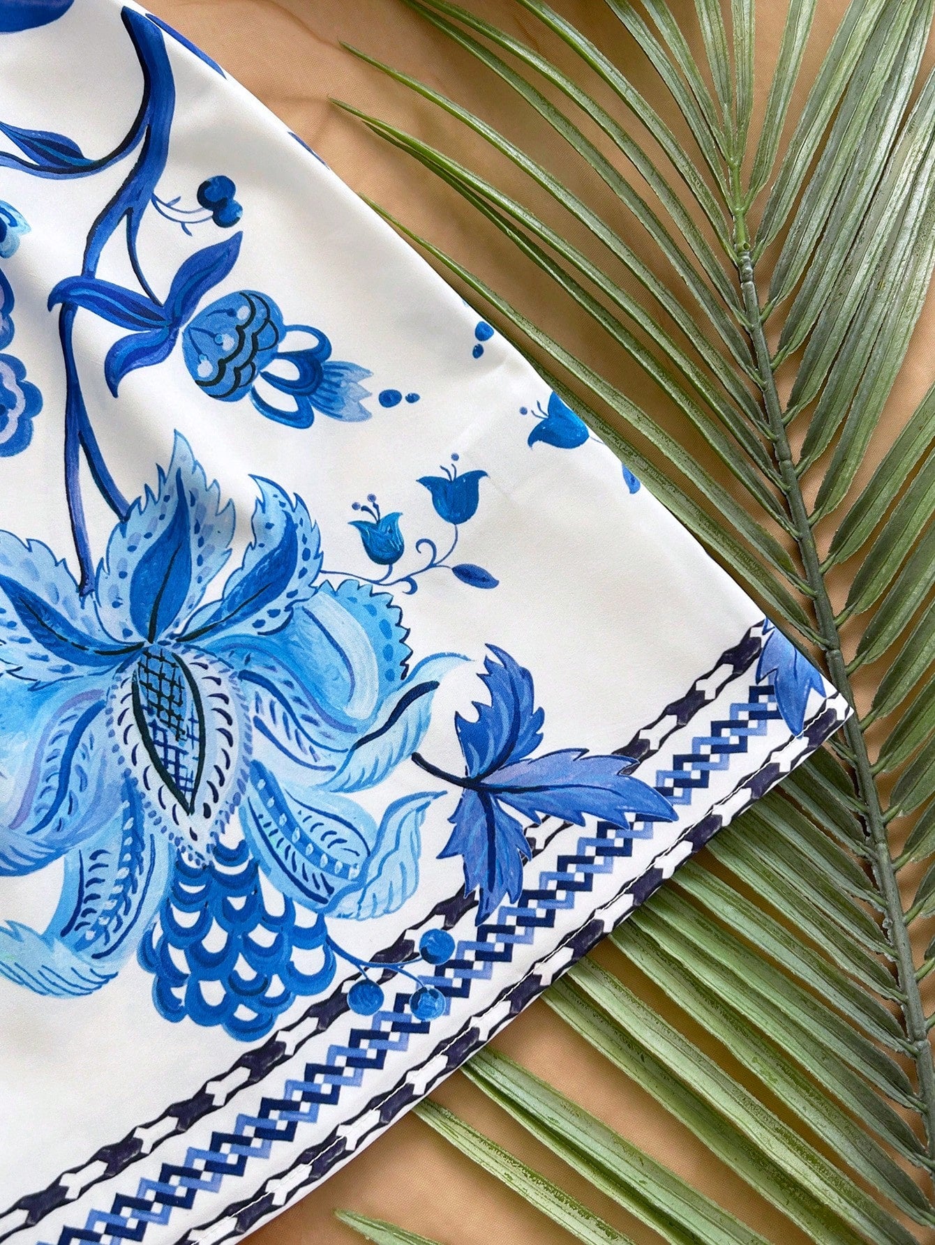 Soleia White And Blue Floral Summer Boho Holiday Vacation Holiday