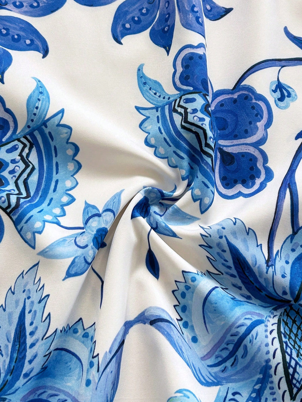 Soleia White And Blue Floral Summer Boho Holiday Vacation Holiday