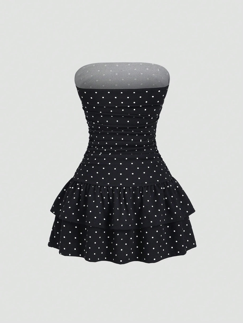 Sweetra Black And White Polka Dot Summer Cute Picnic Dress,French