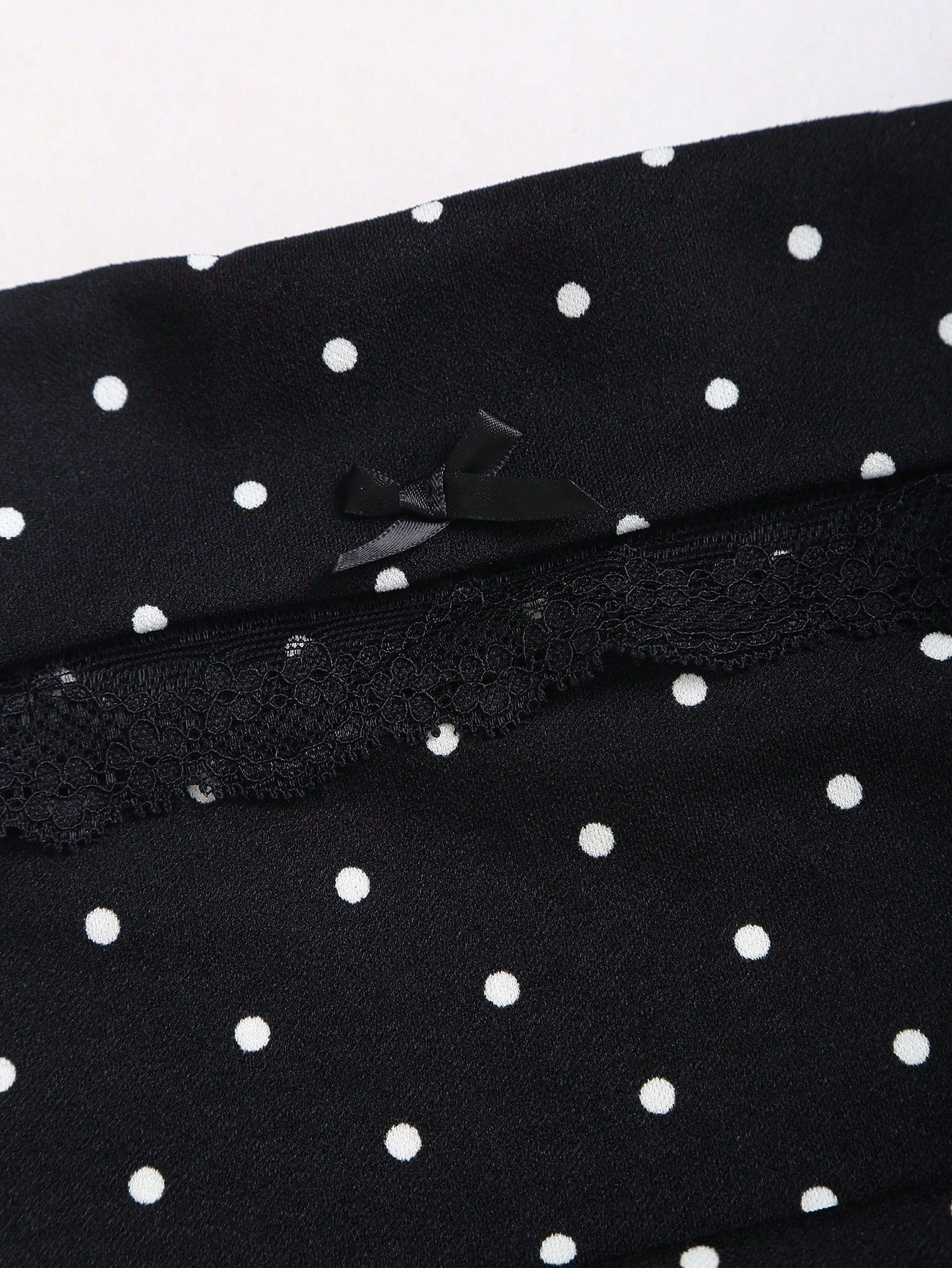 Sweetra Black And White Polka Dot Summer Cute Picnic Dress,French