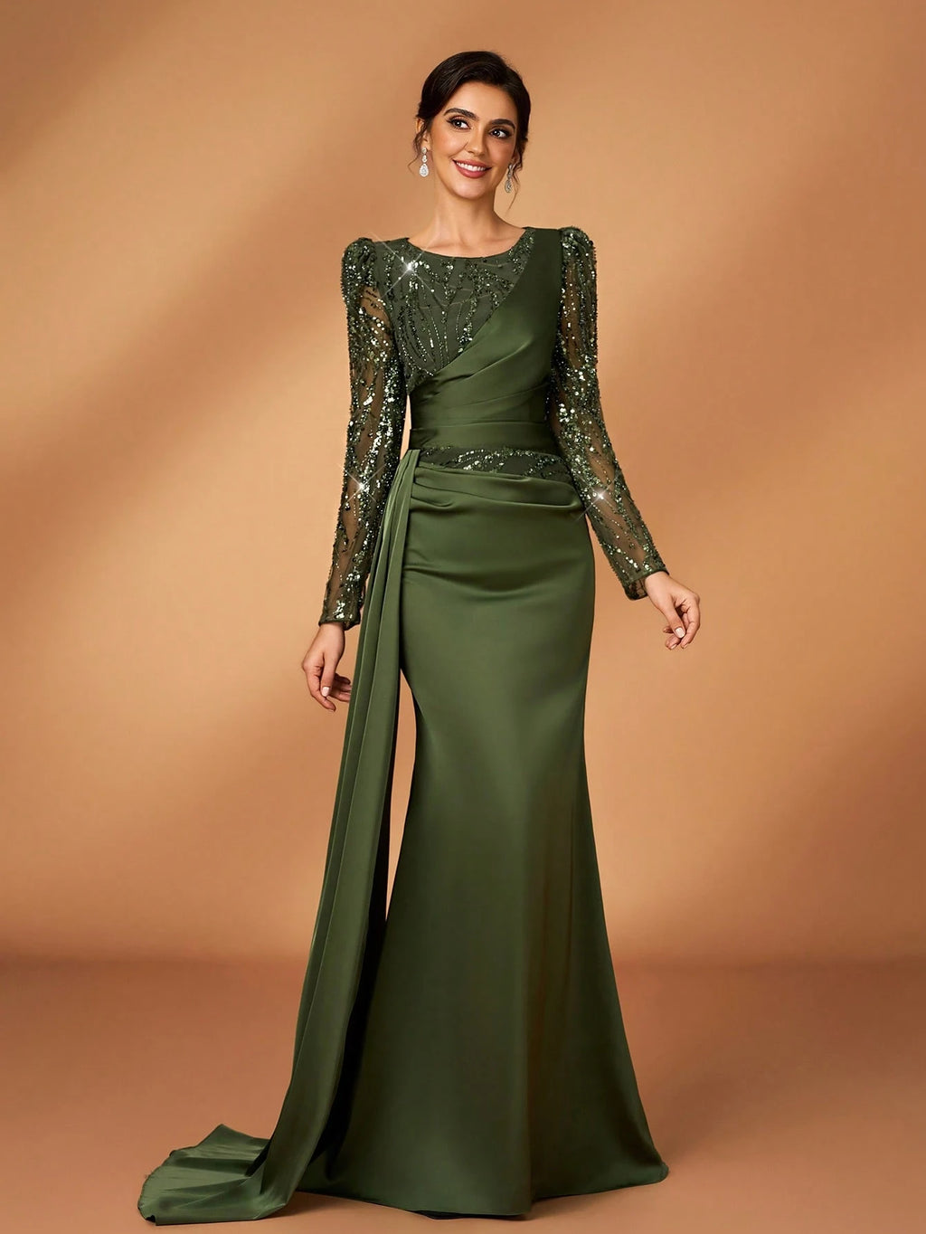 Serin Elegant Sequin Floor-Length Formal Dress For Mother Of The Bride - image 9