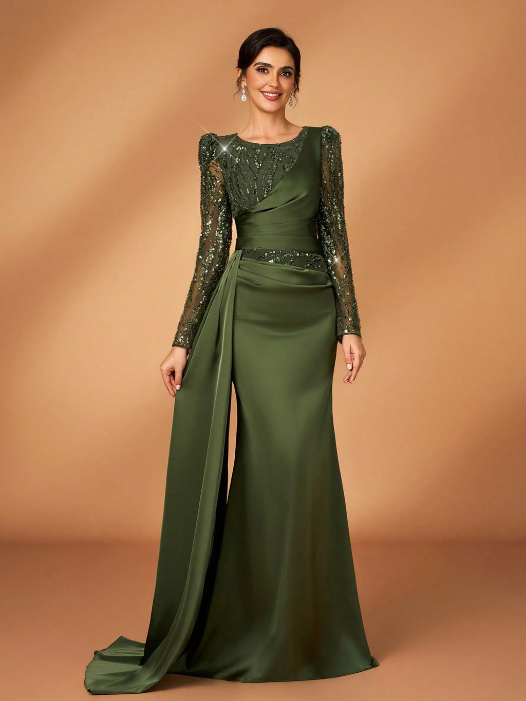 Serin Elegant Sequin Floor-Length Formal Dress For Mother Of The Bride - image 13