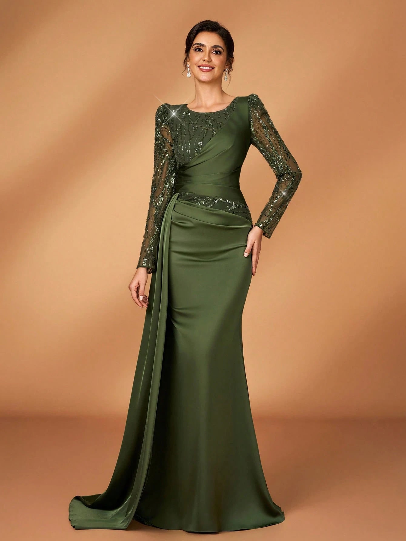 Serin Elegant Sequin Floor-Length Formal Dress For Mother Of The Bride - image 14