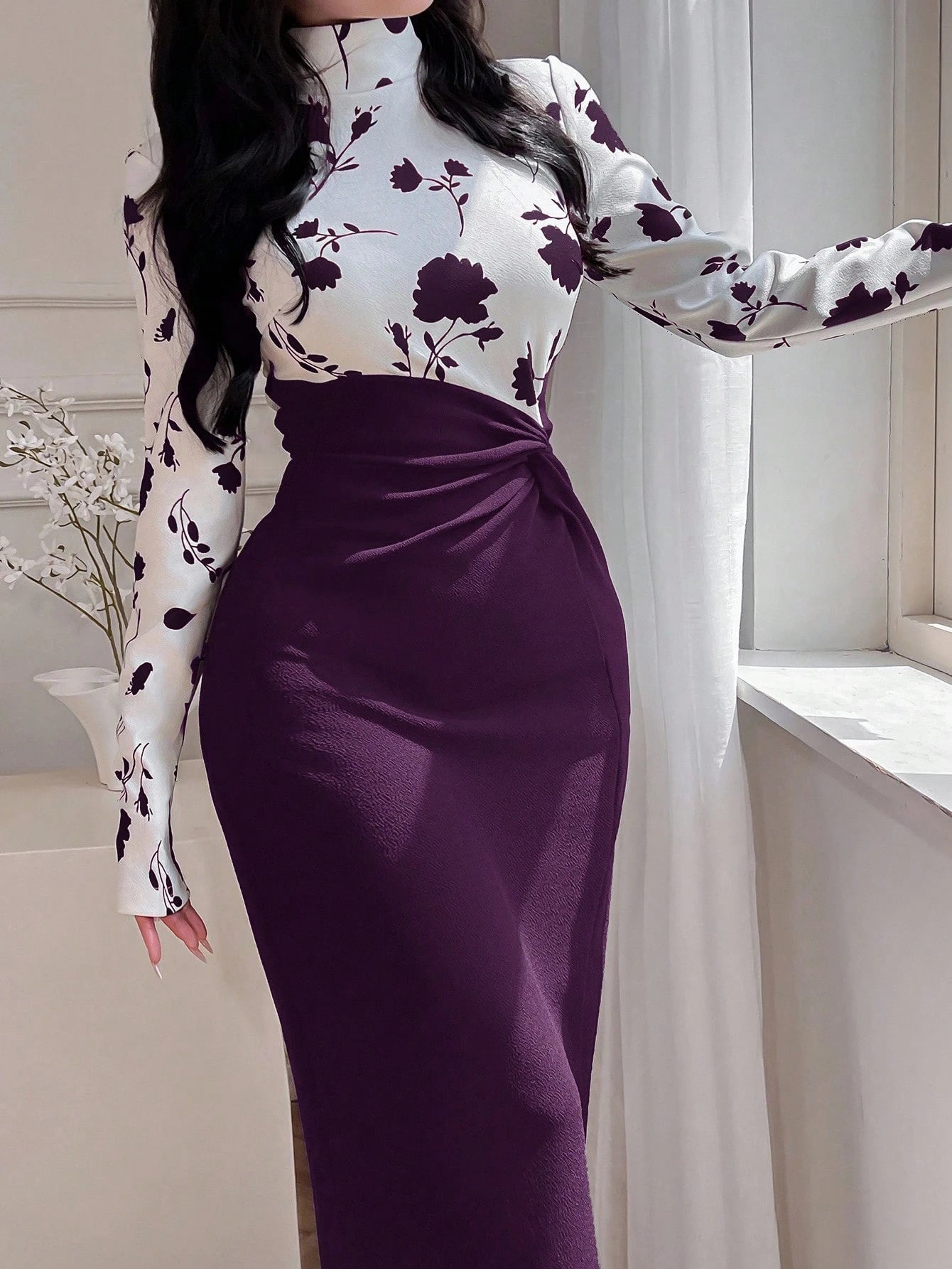Feyla Elegant Slim-Fit Women Long Dress, Minimalist & Fashionable For